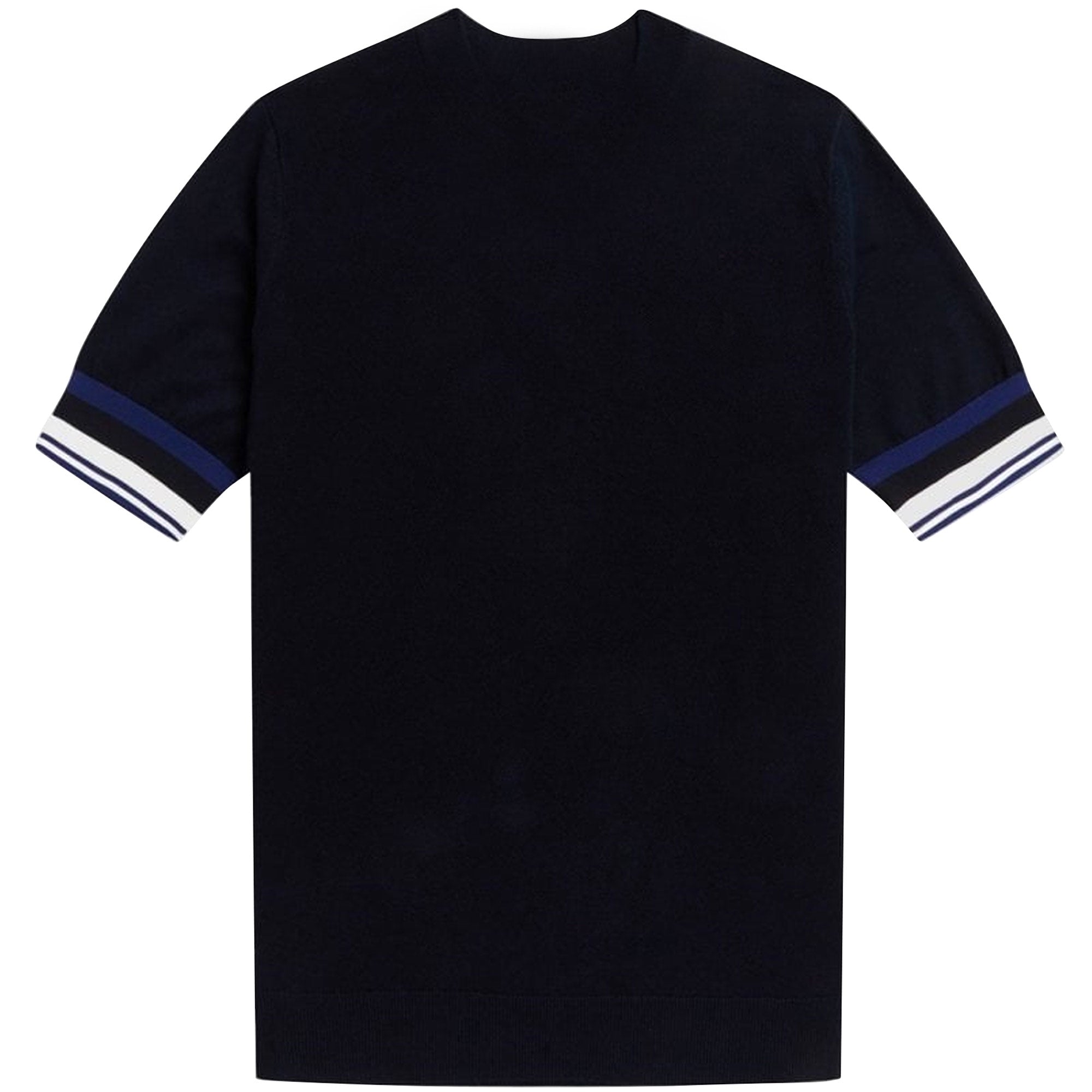 Fred Perry Bold Cuff Knitted T-Shirt - Navy