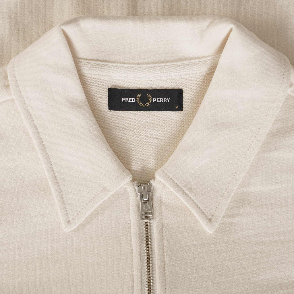 Fred Perry Zip Through Sweatshirt - Ecru