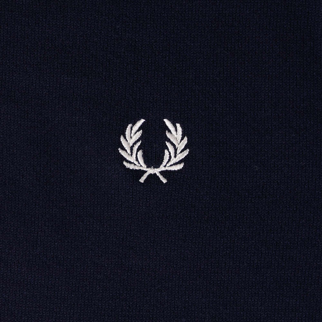 Fred Perry Long Sleeve Knitted Shirt - Navy