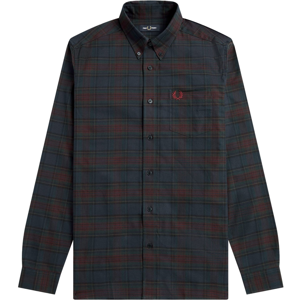 Fred Perry Tartan Shirt - Navy