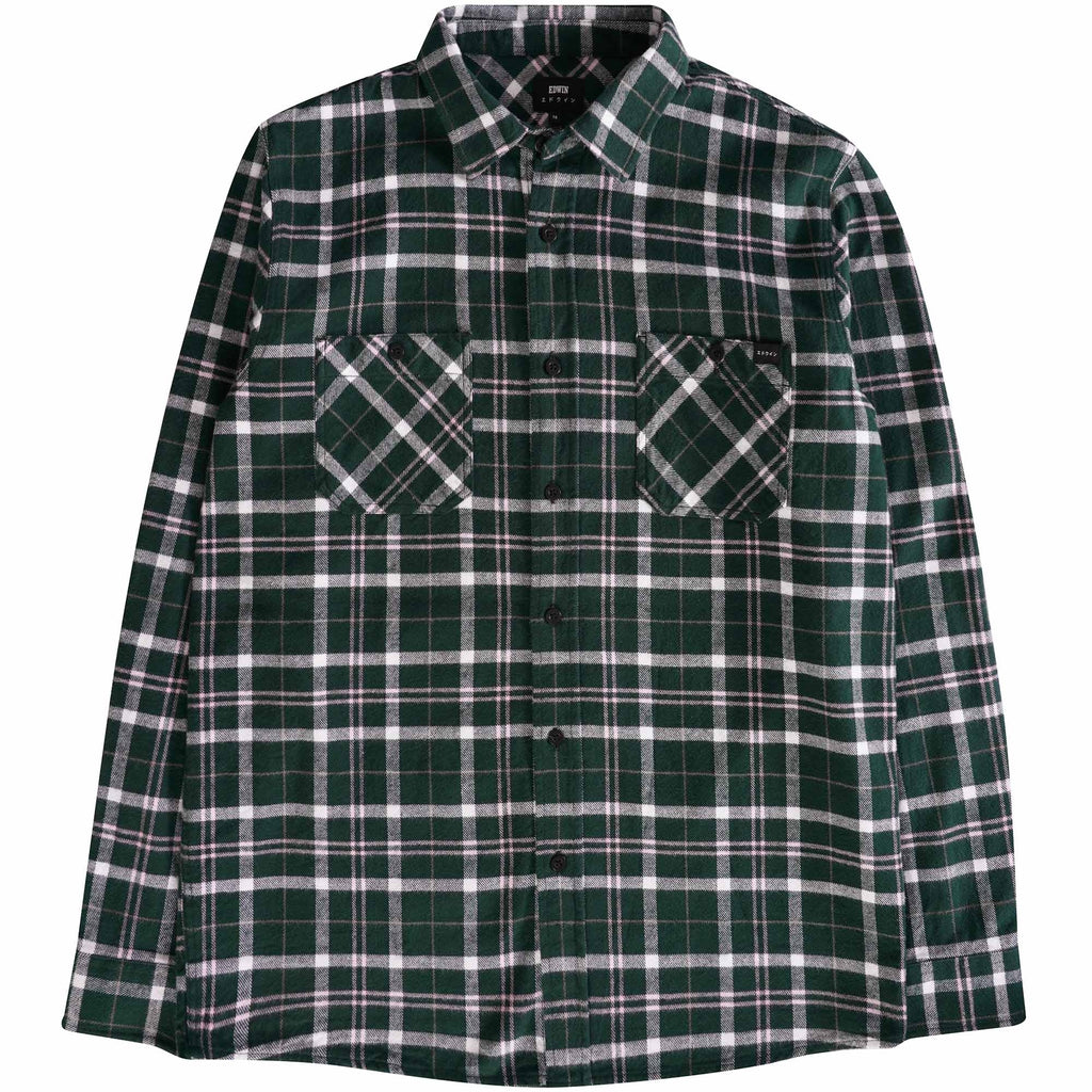 Edwin Labour Long Sleeve Shirt - Pine