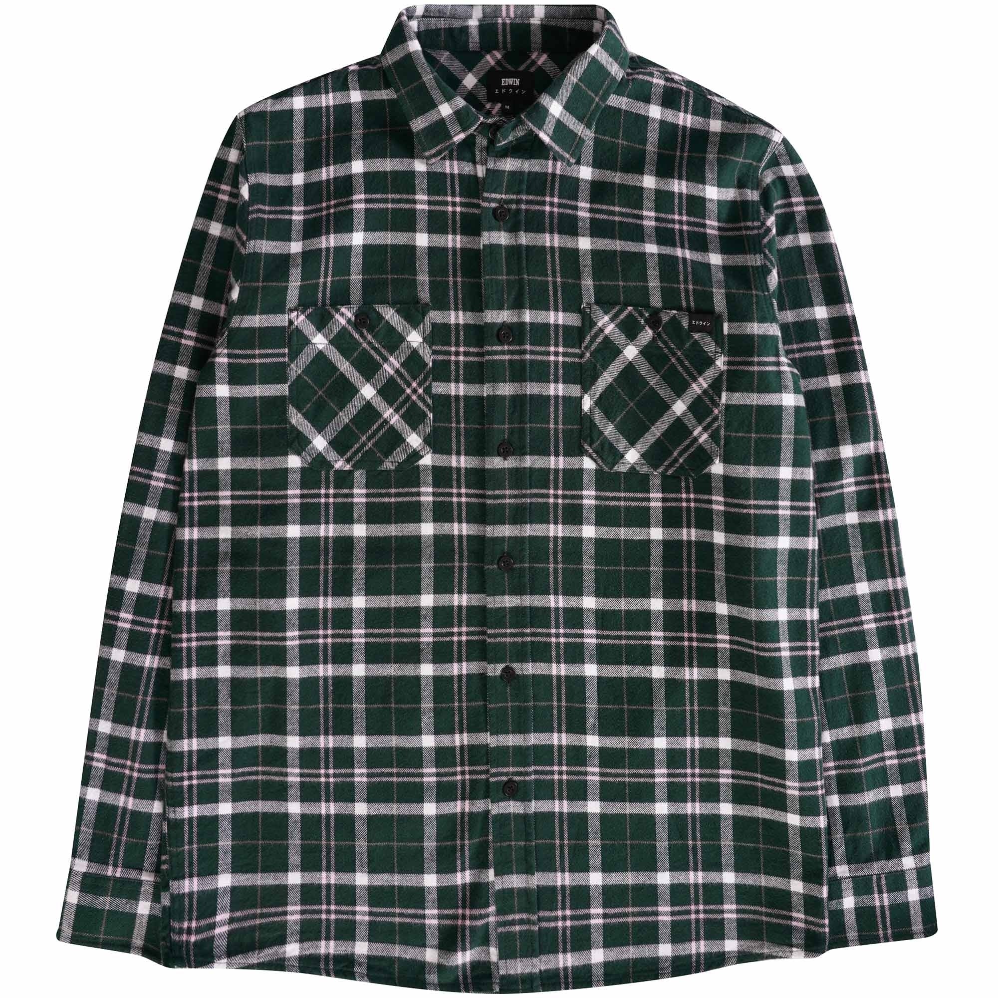 Edwin Labour Long Sleeve Shirt - Pine