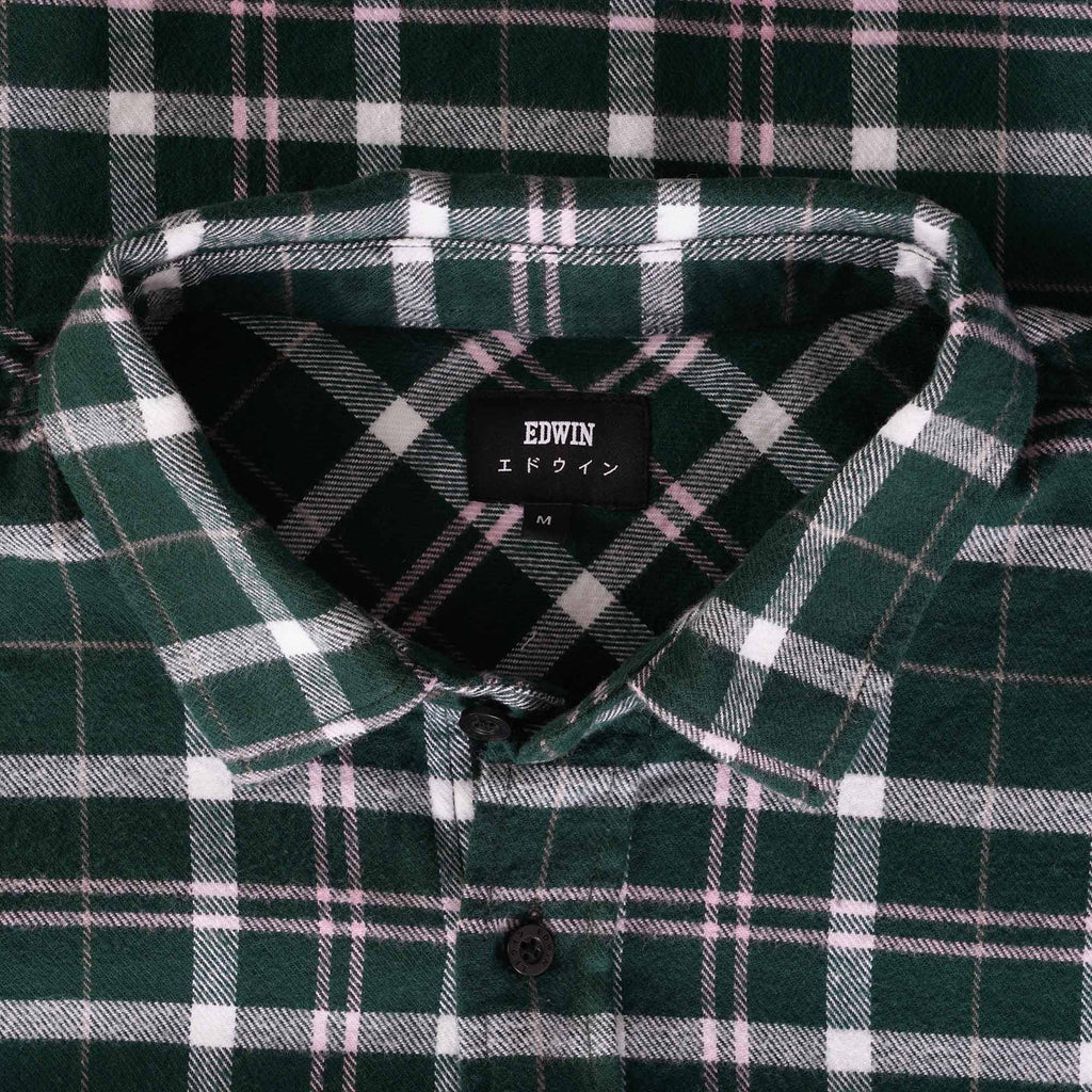 Edwin Labour Long Sleeve Shirt - Pine