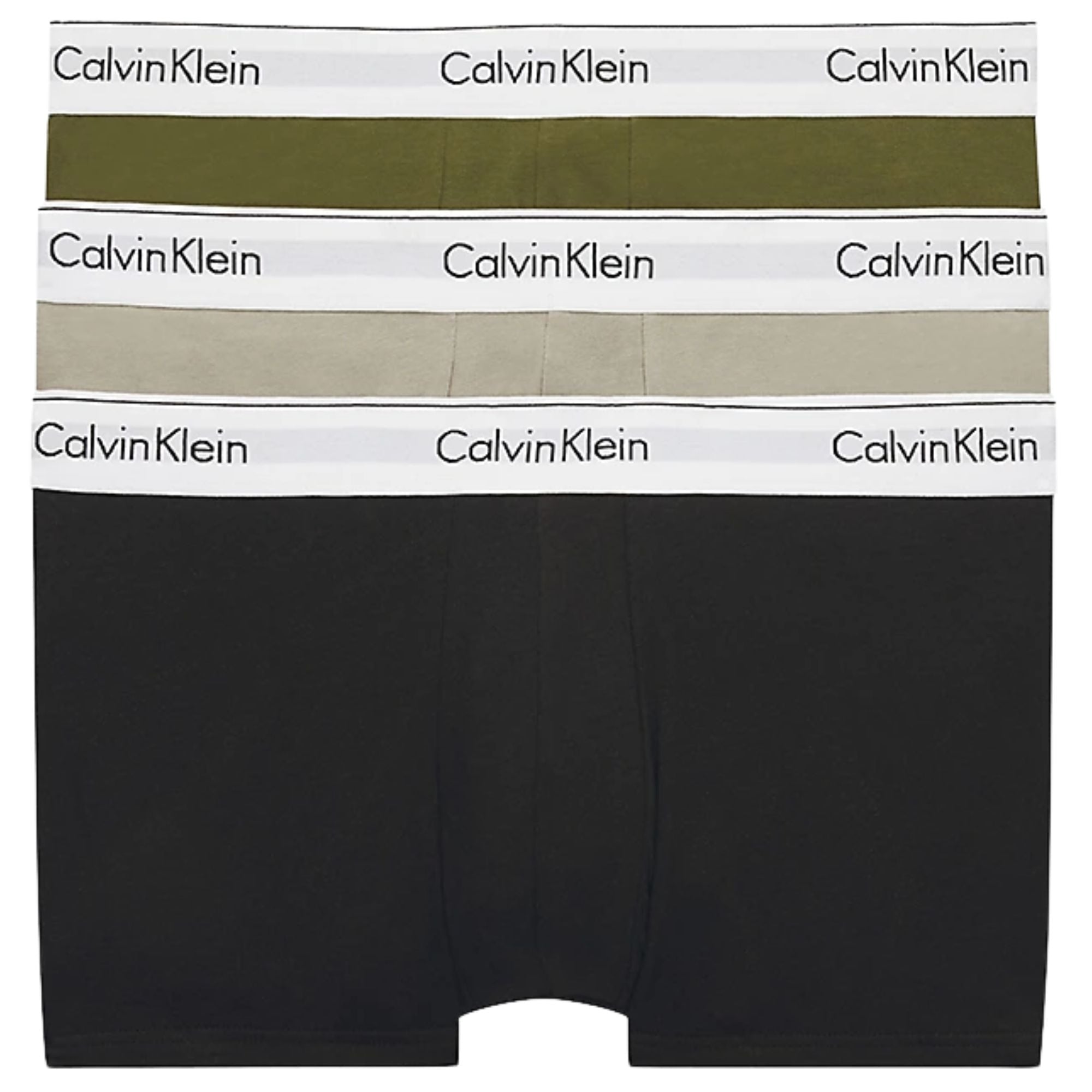 Calvin Klein 3 Pack Trunks - Napa/Winter Linen/Black