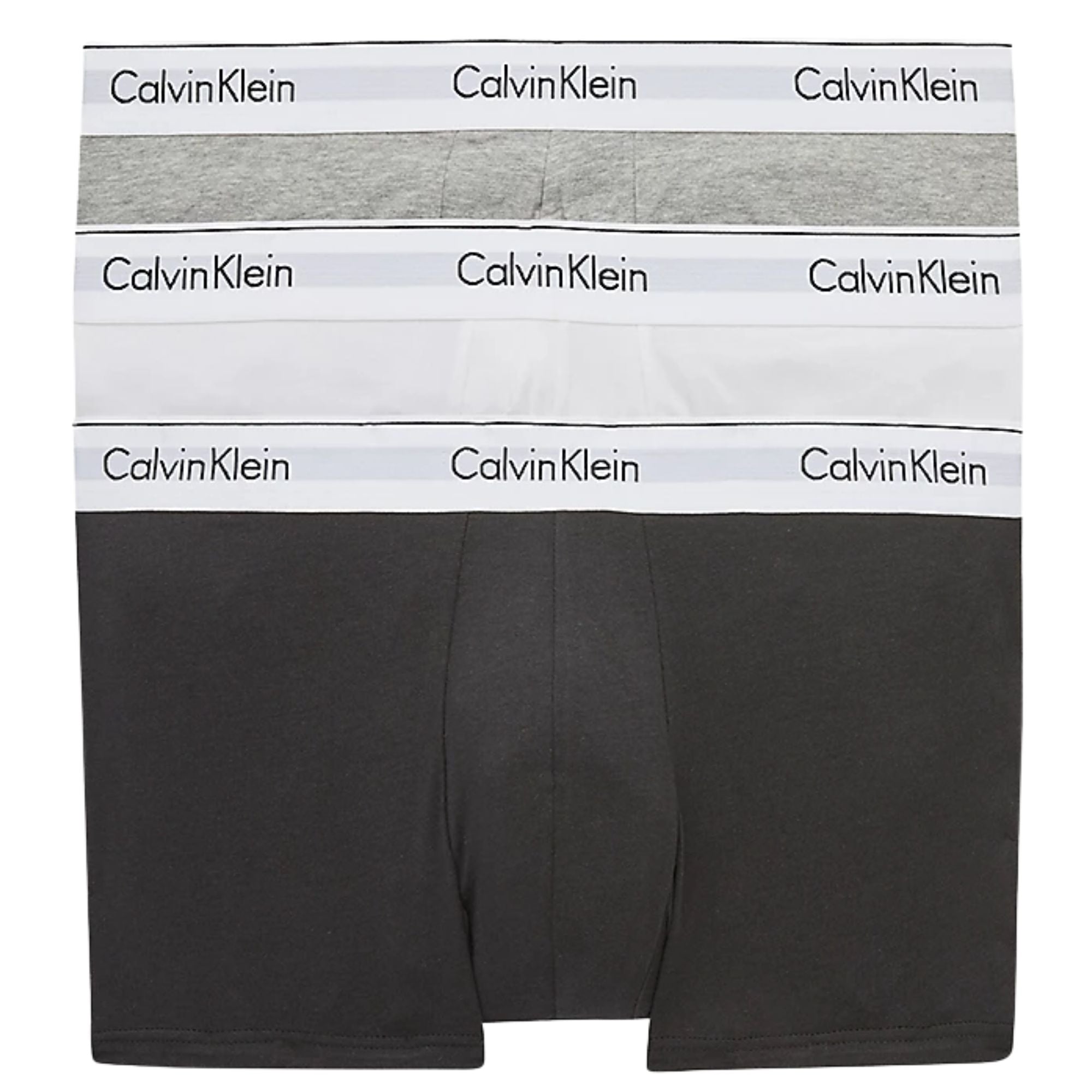 Calvin Klein 3 Pack Trunks - Black/White/Grey Heather