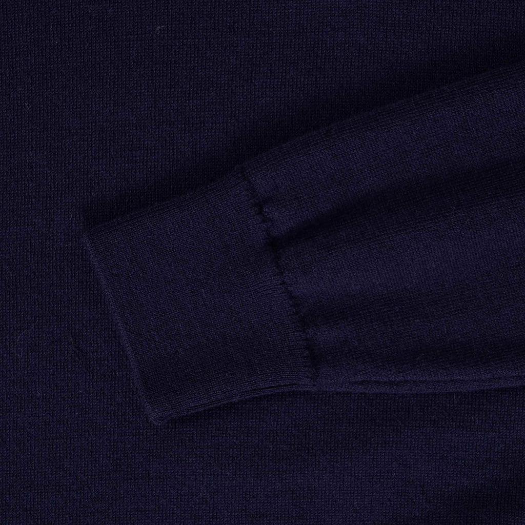 Lois Jeans Pascal Zip Light Merino Zip Knit Polo Top - Night Sky