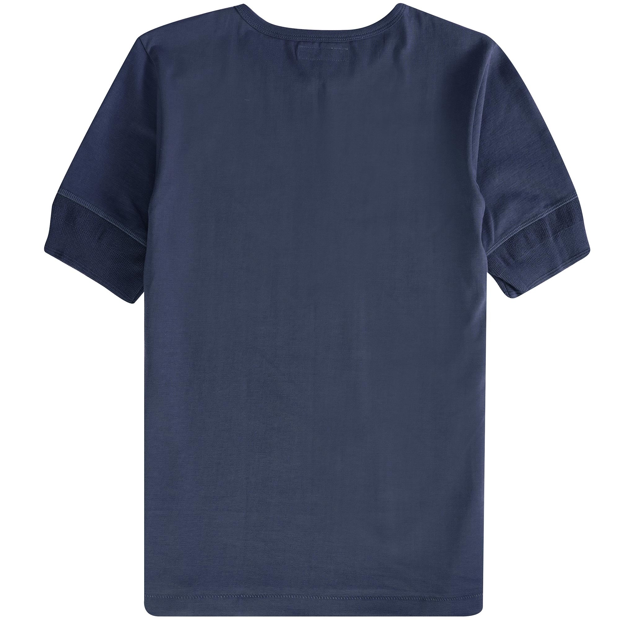 Merz b Schwanen Loopwheeled Henley 8.6oz Top - Navy