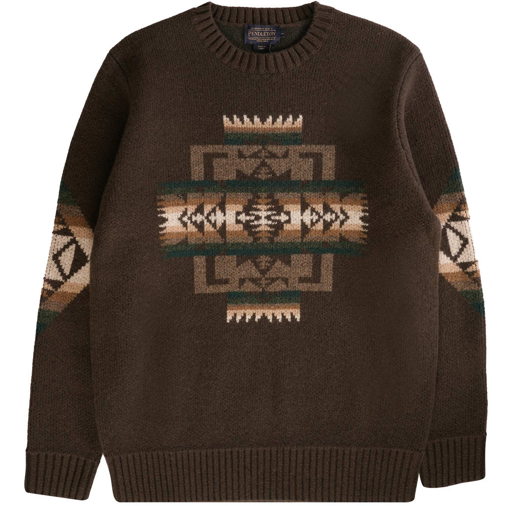 Pendleton Woolen Mills Chief Joseph Lambswool Crewneck - Brown
