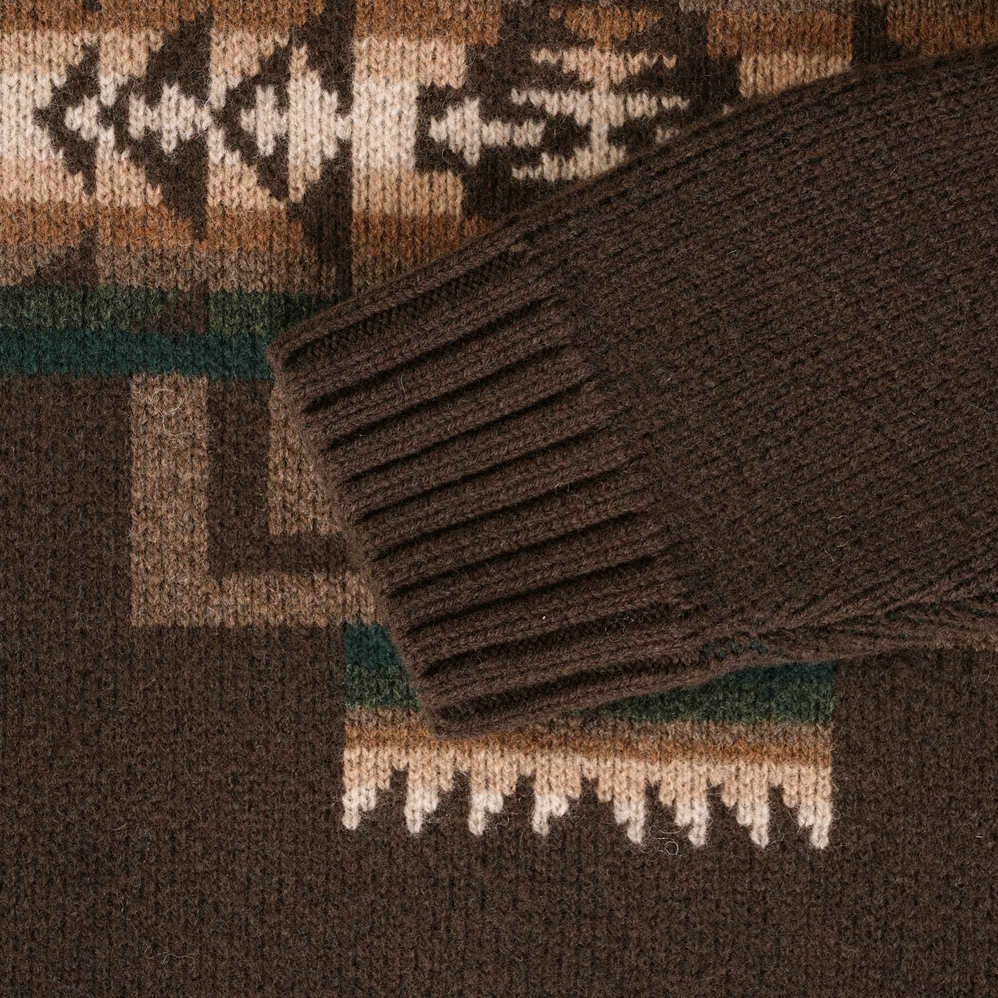 Pendleton Woolen Mills Chief Joseph Lambswool Crewneck - Brown