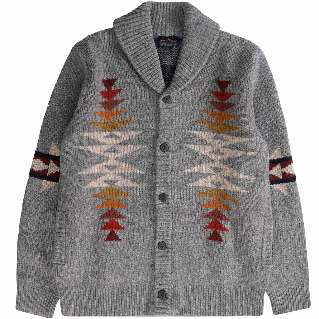Pendleton Woolen Mills Tuscon Shetland Cardigan - Grey