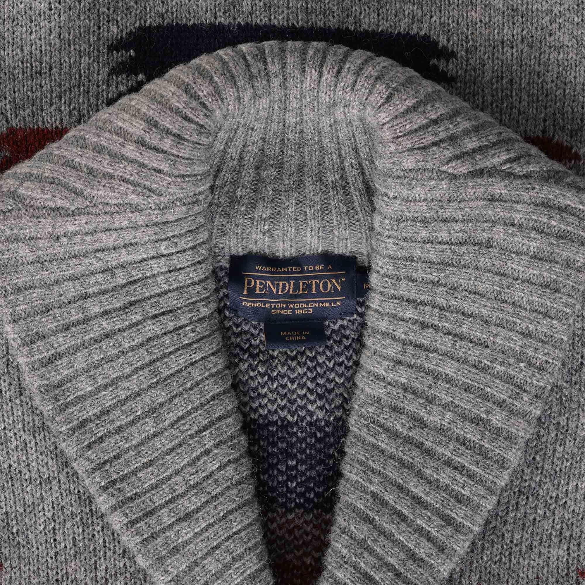 Pendleton Woolen Mills Tuscon Shetland Cardigan - Grey