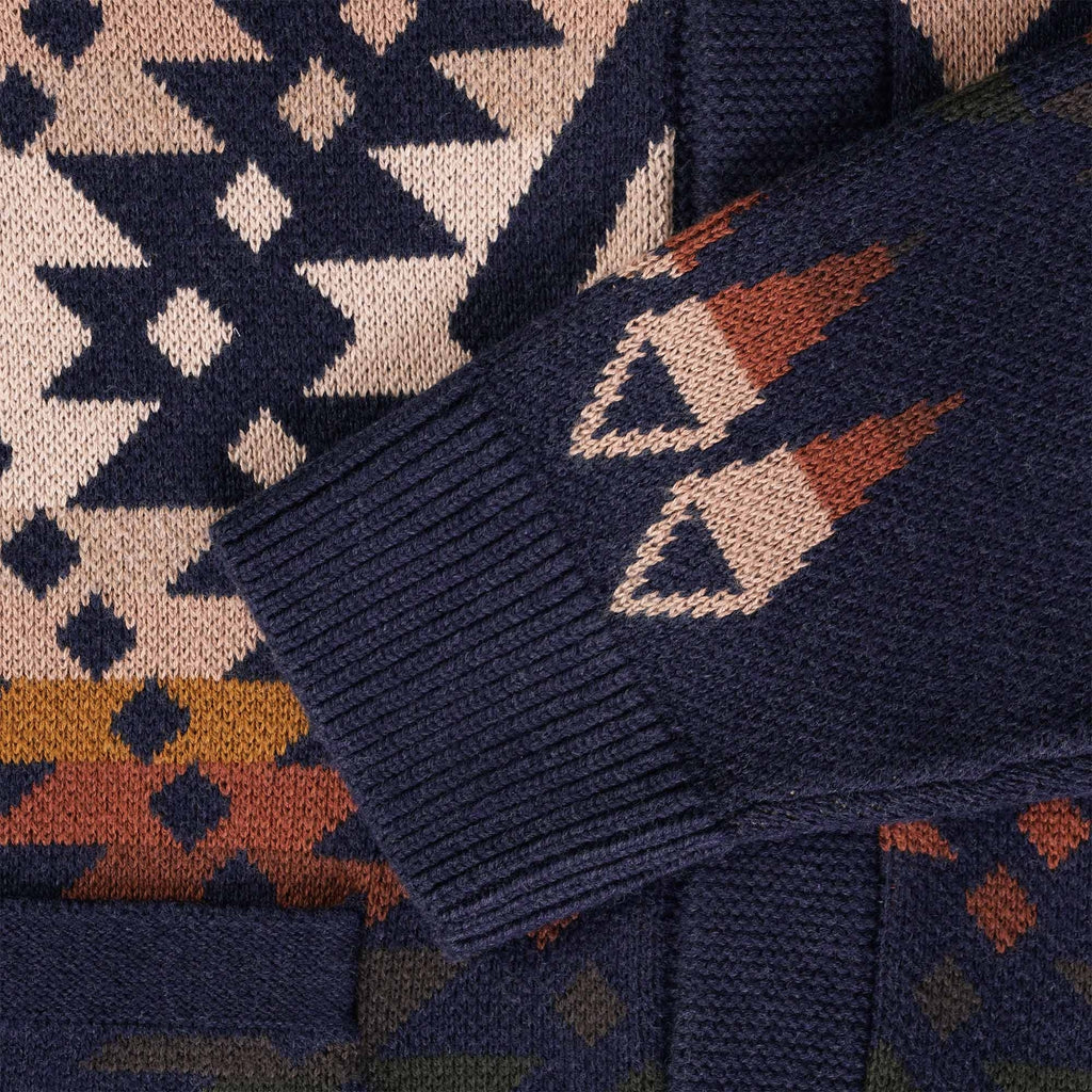 Pendleton Woolen Mills Mission Trails Cotton Cardigan - Navy