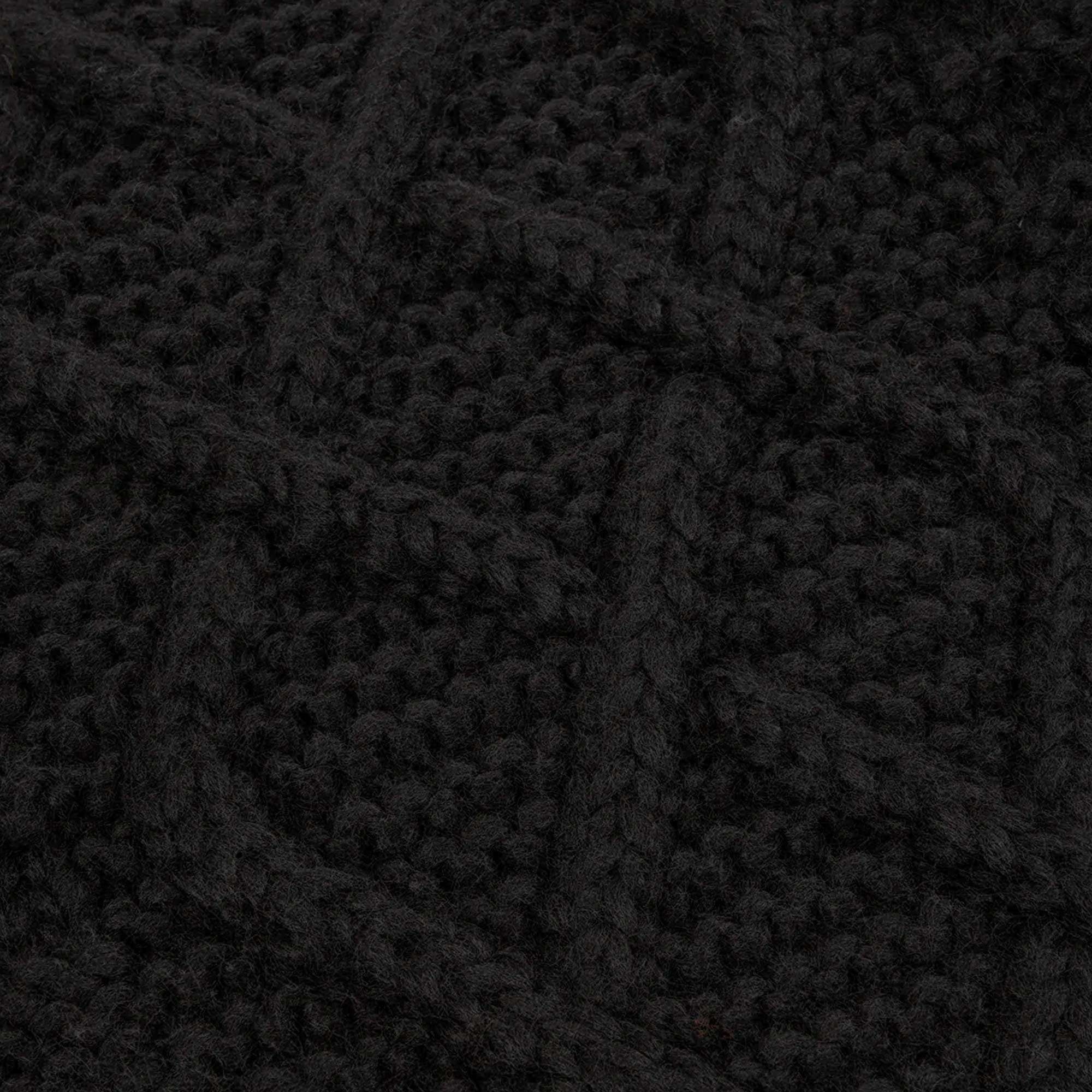 Maharishi Aran Knit Mock Neck Jumper - Black