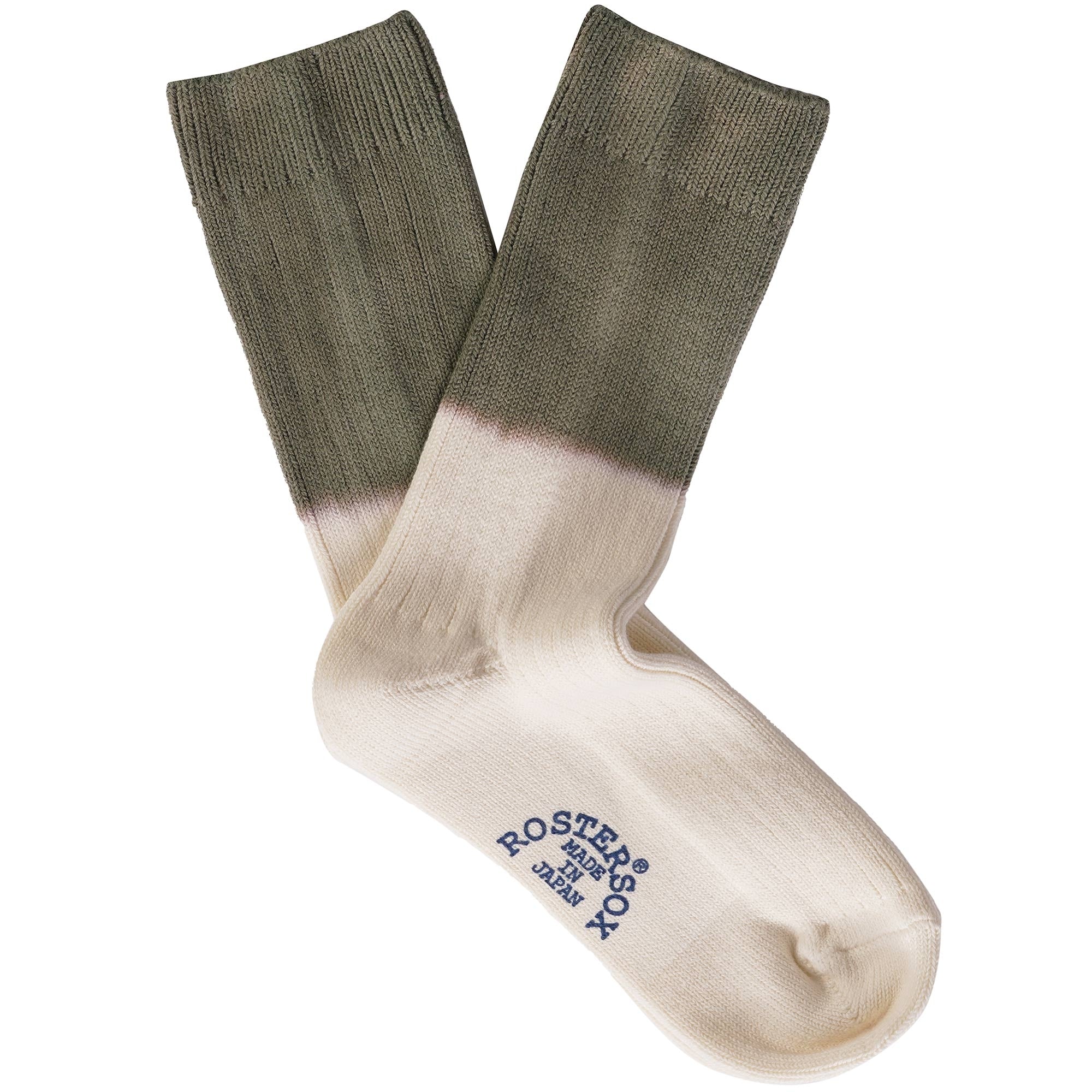 Rostersox Hard Rib Socks - Green/Cream