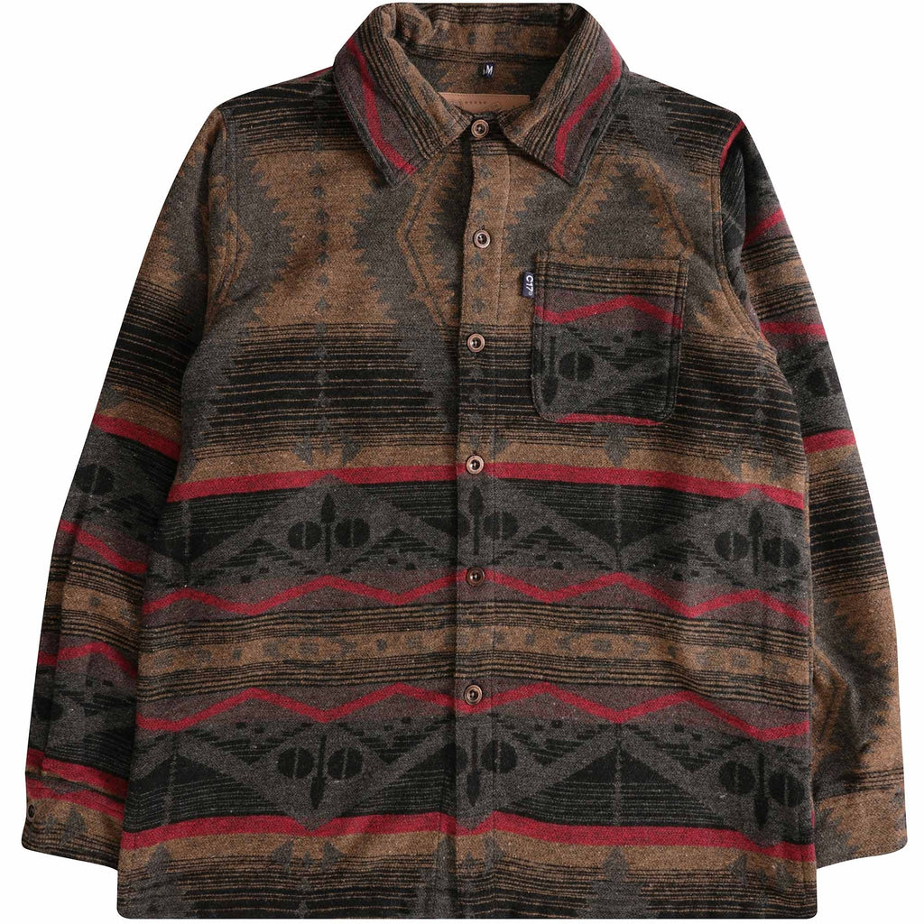 C17 Jeans Navajo Overshirt - Brown/Red