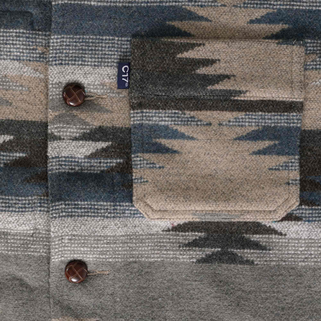 C17 Jeans Navajo Blanket Chore Jacket - Natural