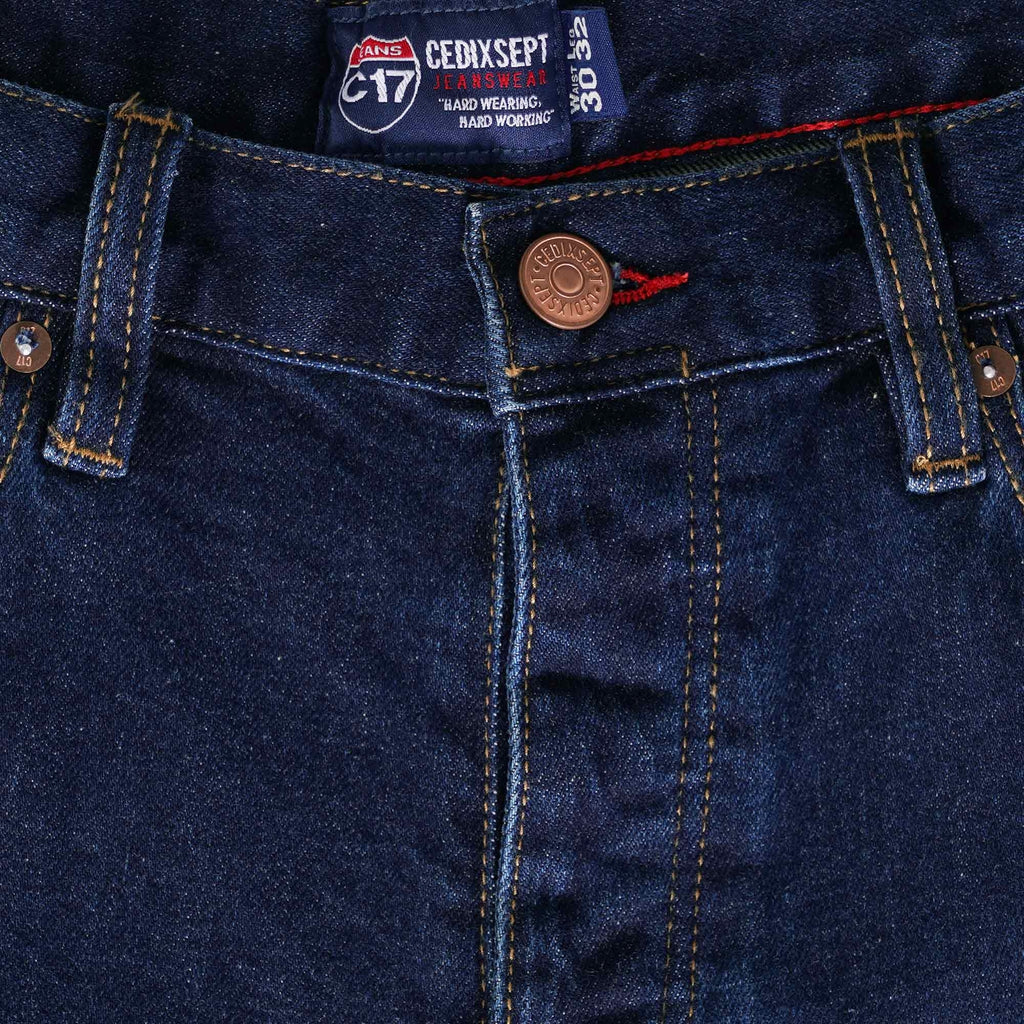C17 Jeans Regular Tapered Fit Red Selvedge - Mid Wash
