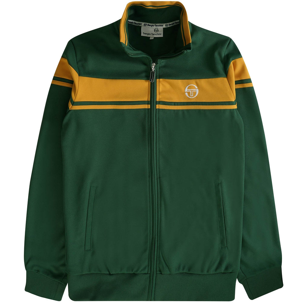 Sergio Tacchini Damarindo Track Top - Dark Green/Golden Spice