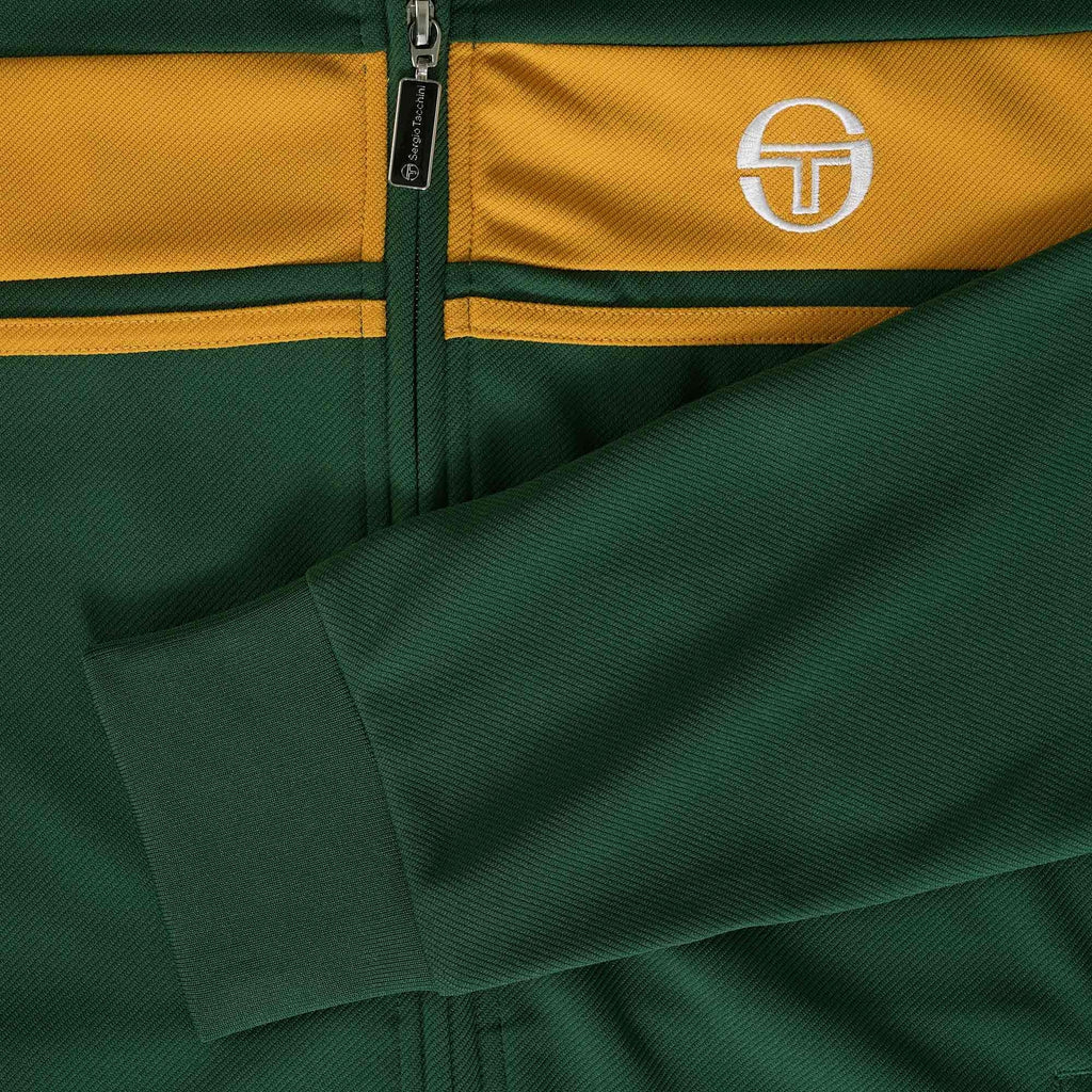 Sergio Tacchini Damarindo Track Top - Dark Green/Golden Spice