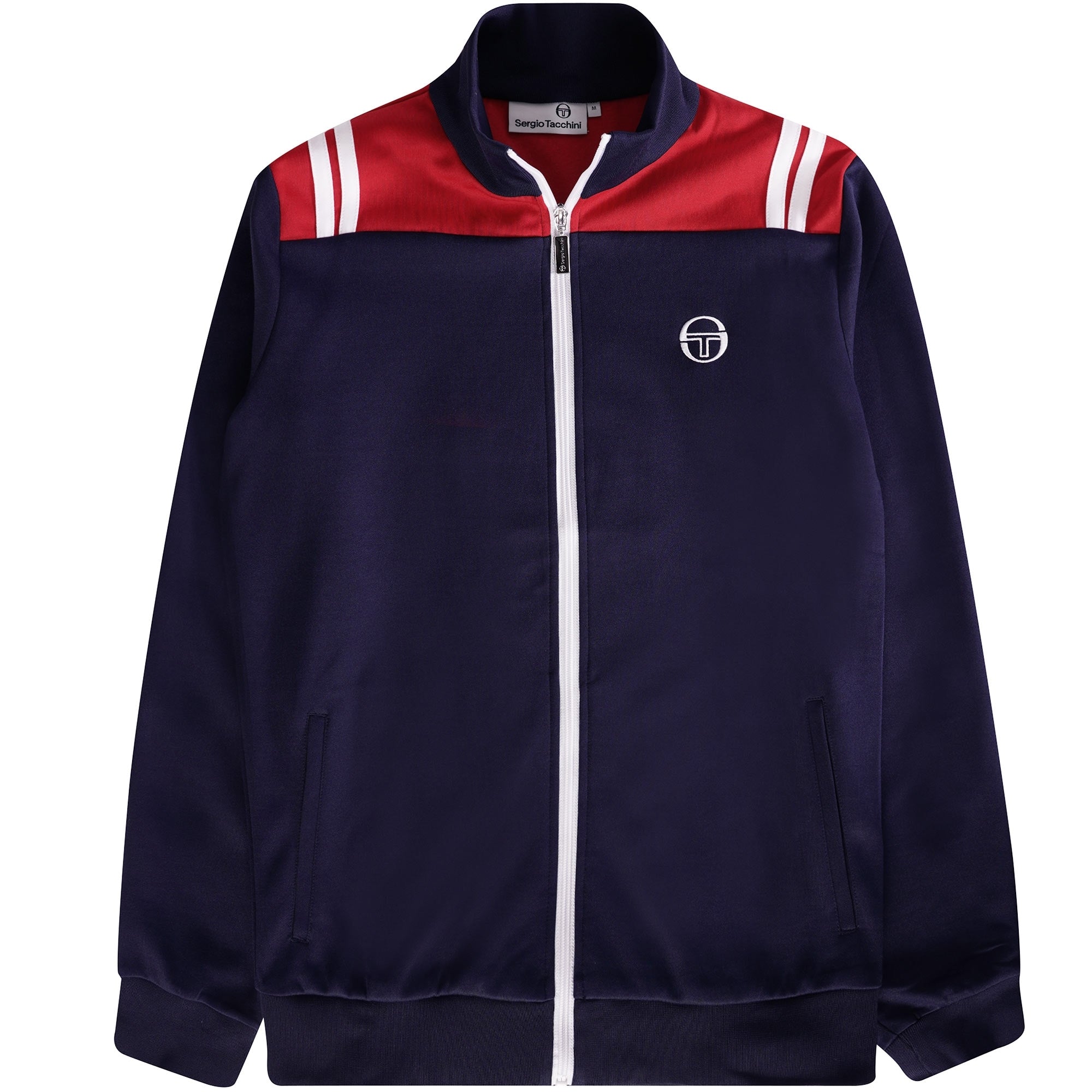 Sergio Tacchini Ice Cap Track Top - Maritime Blue/Adrenaline Rush