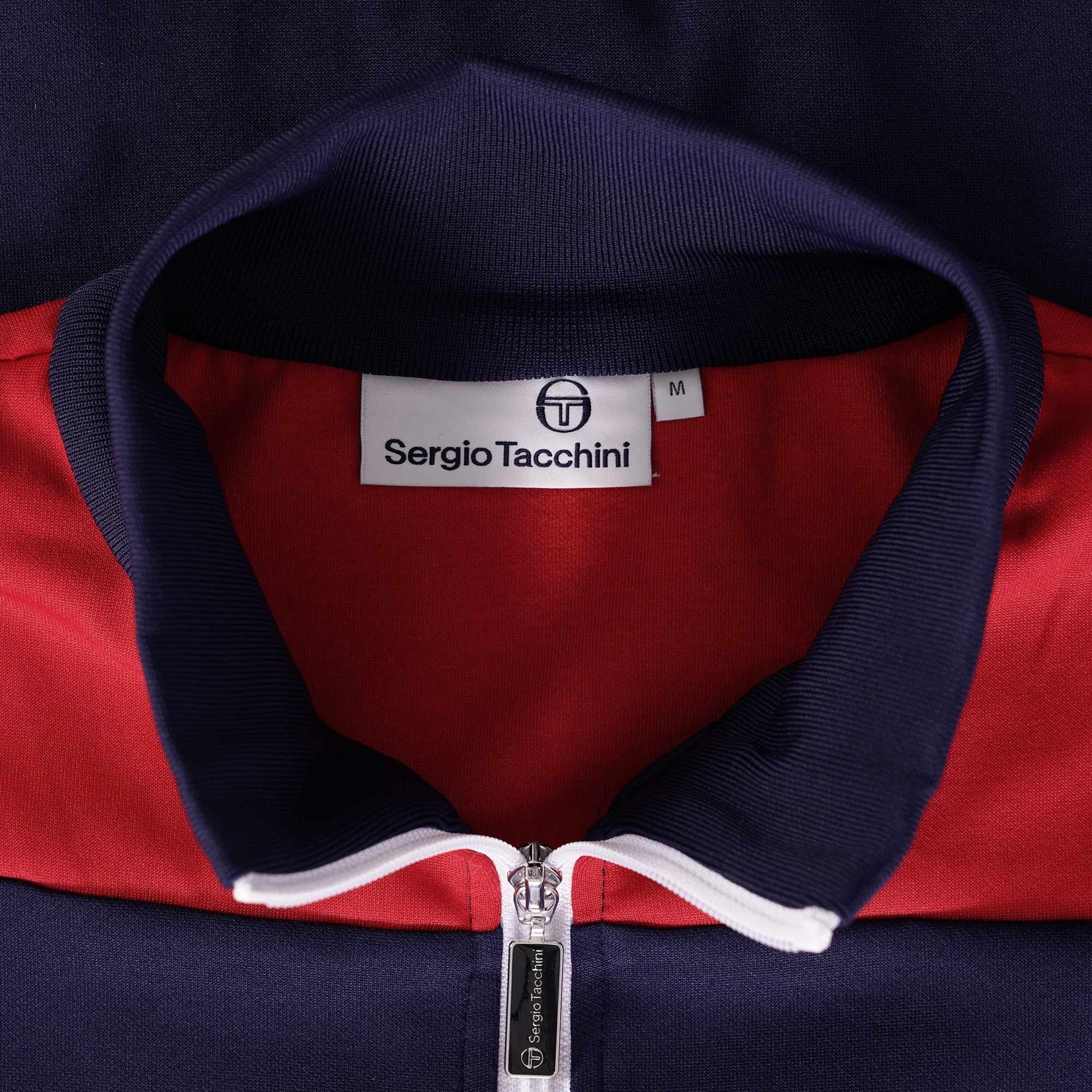 Sergio Tacchini Ice Cap Track Top - Maritime Blue/Adrenaline Rush