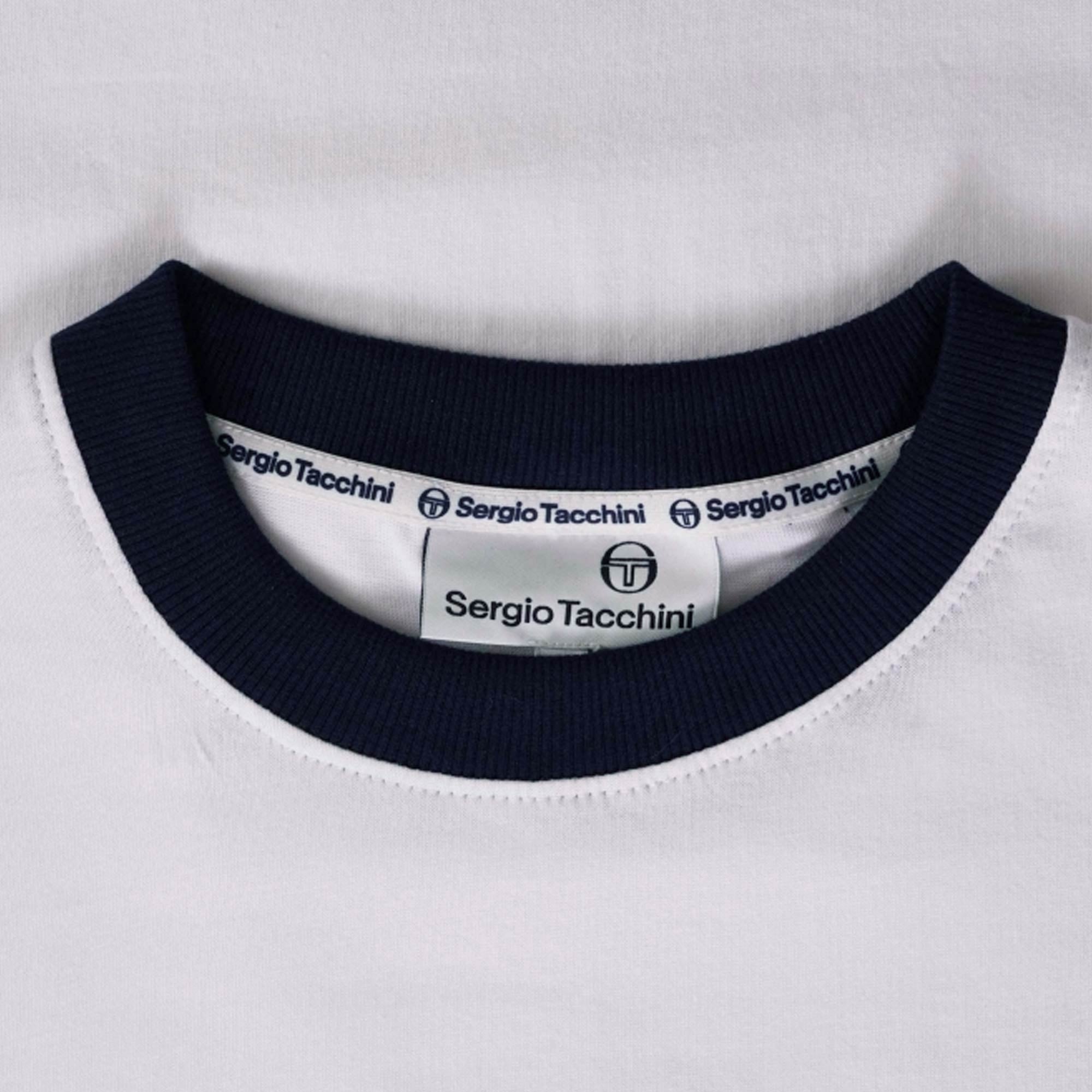 Sergio Tacchini Supermac T-Shirt - White/Adrenaline Rush