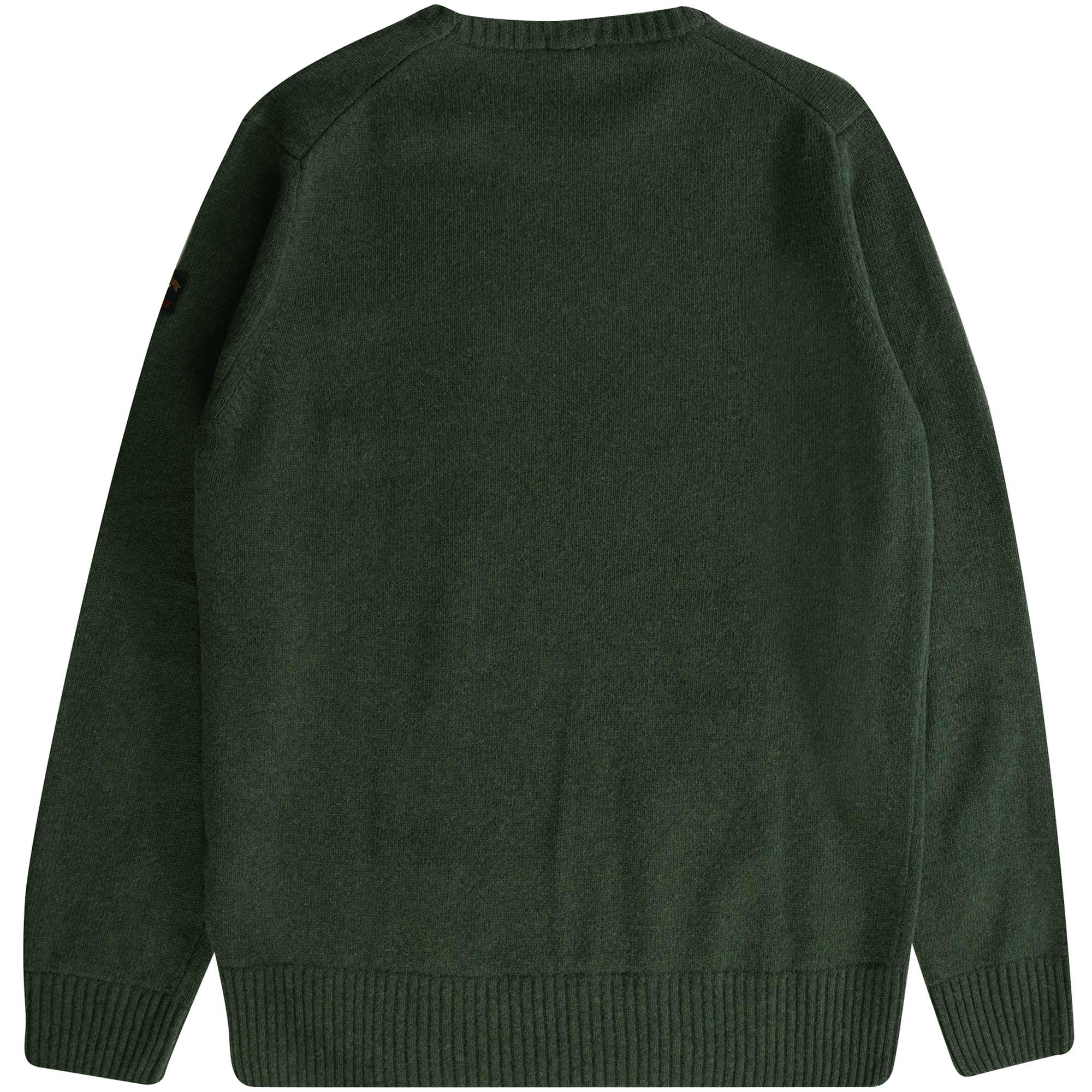 Paul and Shark Crew Neck Jumper - Olive