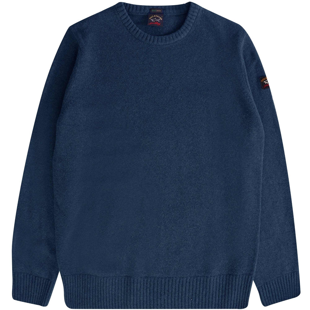 Paul and Shark Crew Neck Jumper - Blue
