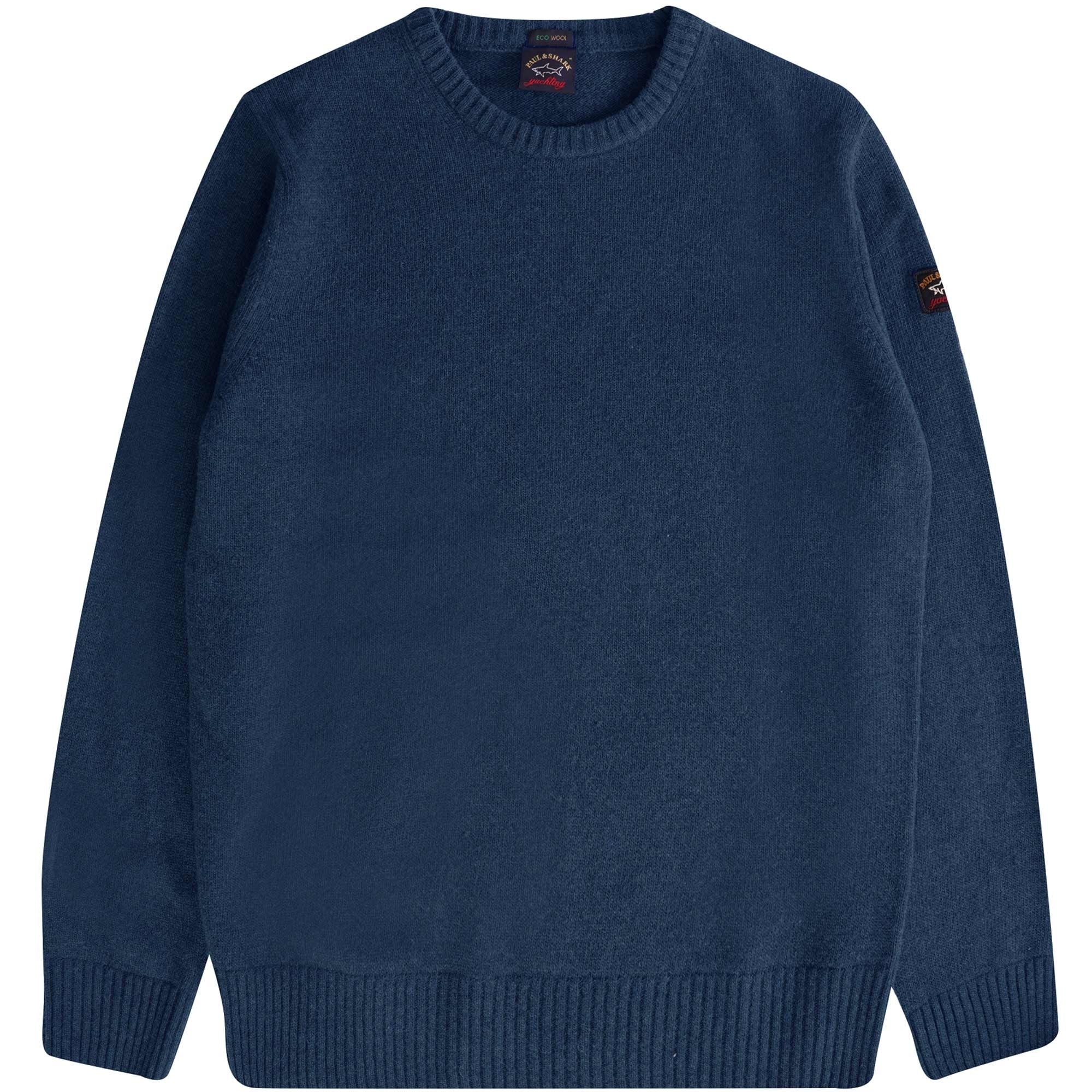 Paul and Shark Crew Neck Jumper - Blue