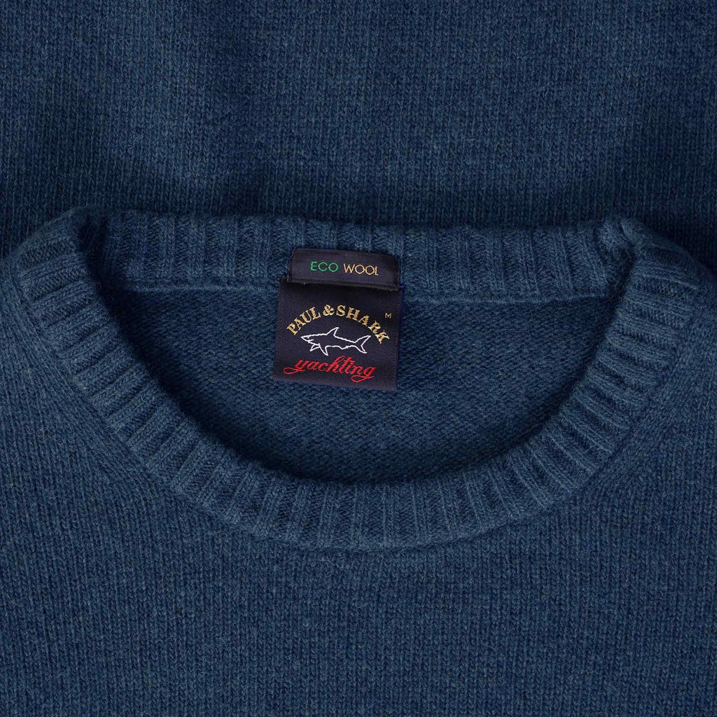 Paul and Shark Crew Neck Jumper - Blue
