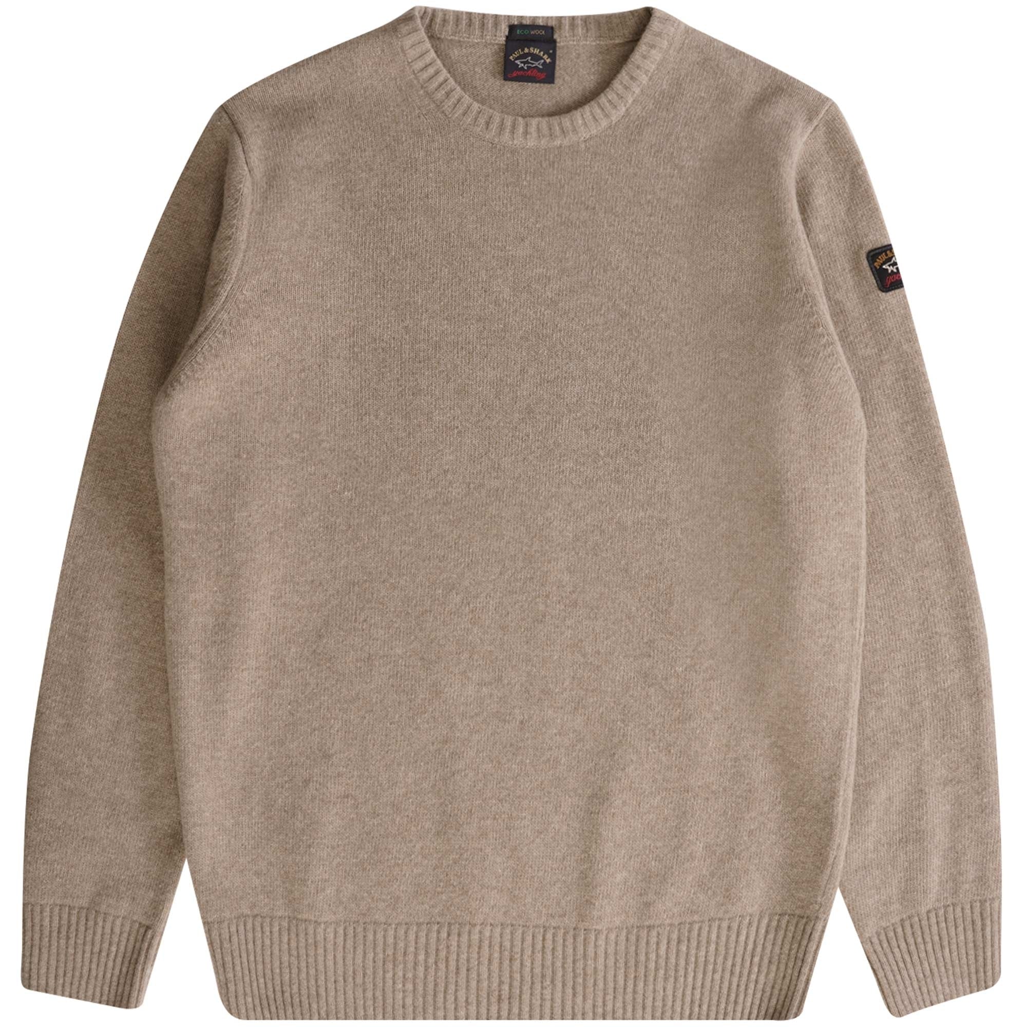 Paul and Shark Crew Neck Jumper - Beige