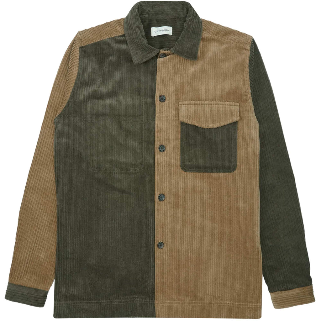 Oliver Spencer Killard Jacket Deakin Cord - Olive/Brown