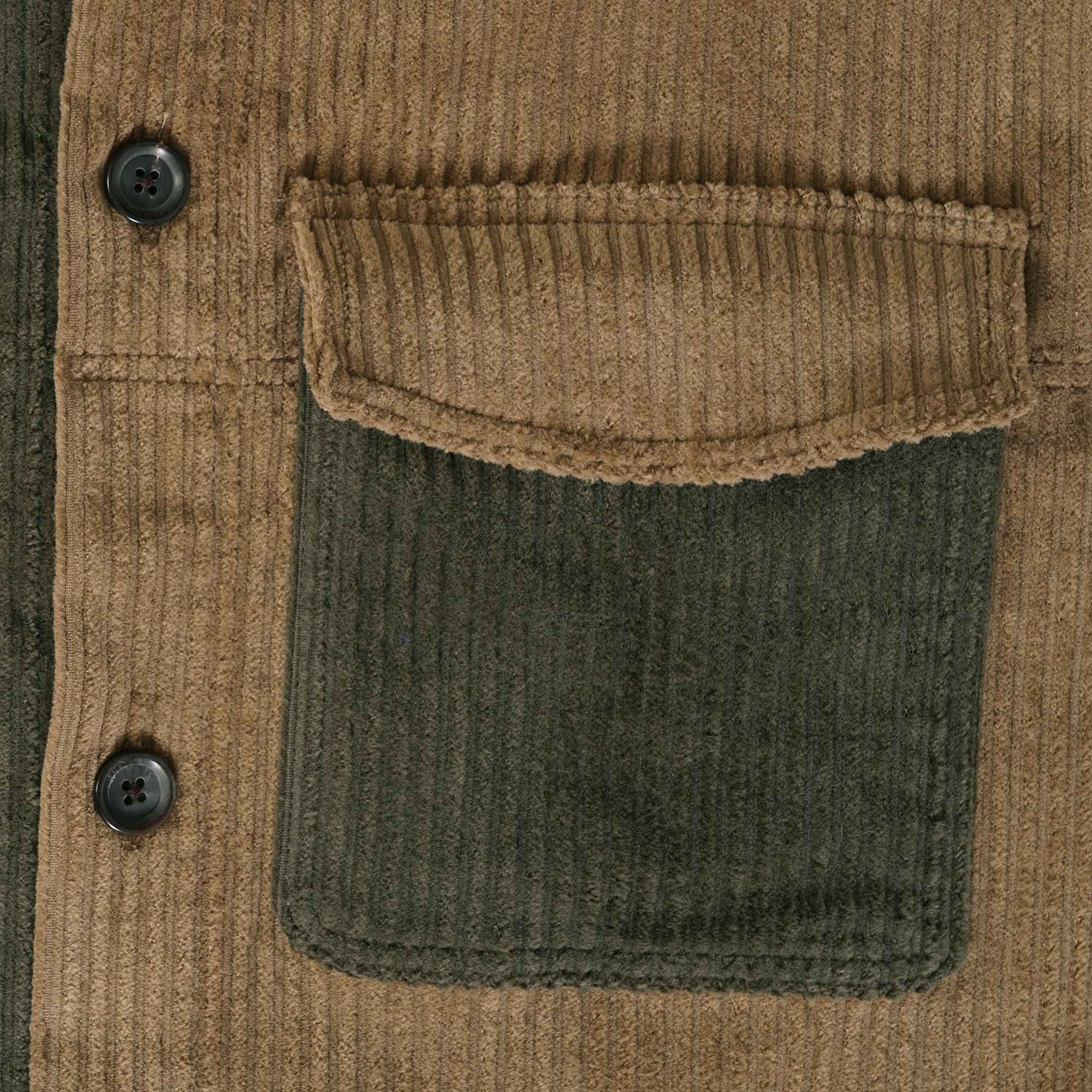 Oliver Spencer Killard Jacket Deakin Cord - Olive/Brown
