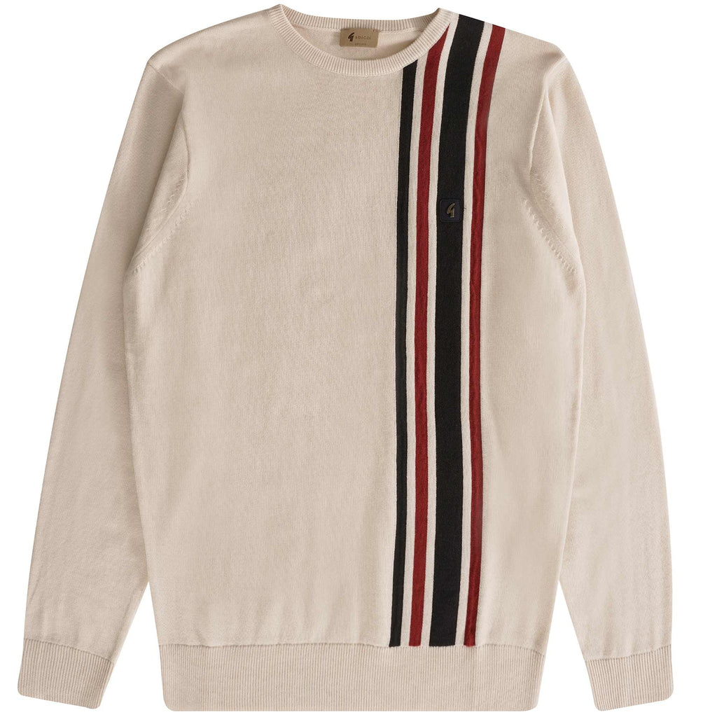 Gabicci Vintage Dirk Crew Neck Jumper - Cream