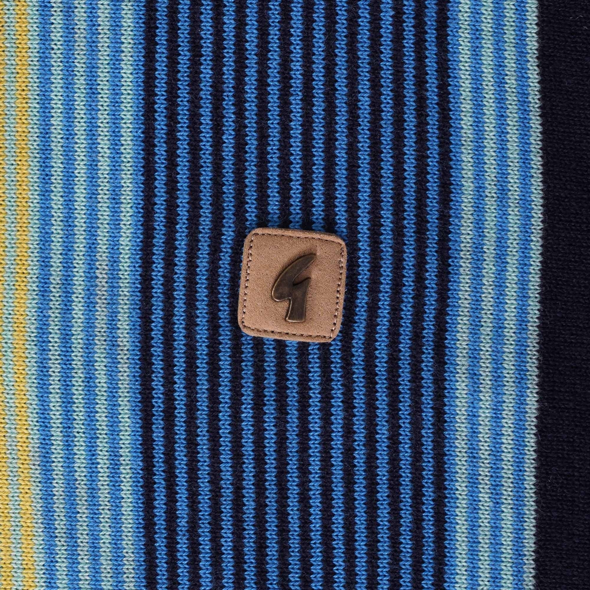 Gabicci Vintage Fiennes Long Sleeve Polo Top - Navy
