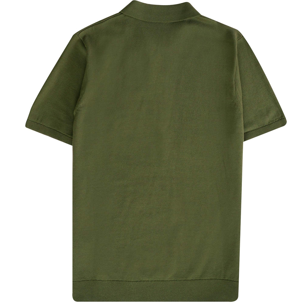 Gabicci Vintage Jackson Knitted Polo Shirt - Olivio