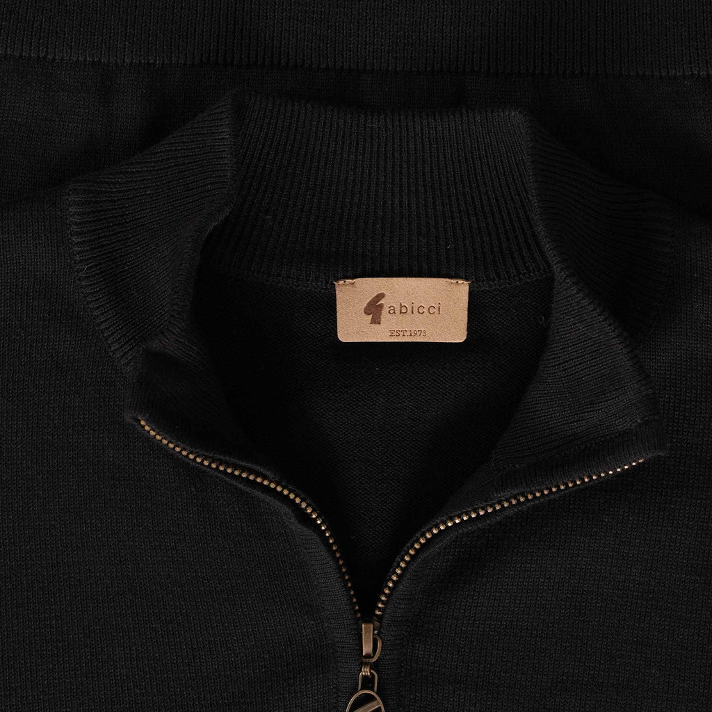 Gabicci Vintage Naxton 1/4 Zip Jumper - Black