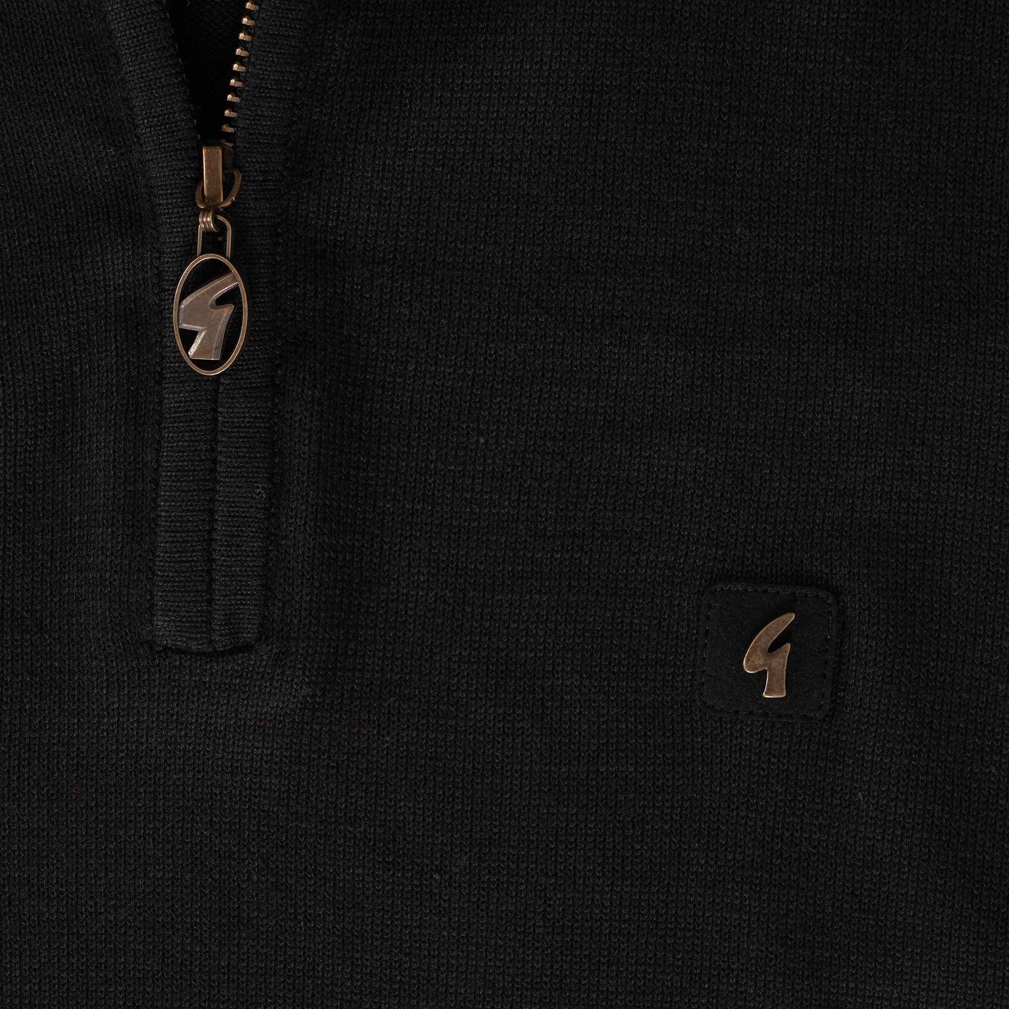 Gabicci Vintage Naxton 1/4 Zip Jumper - Black