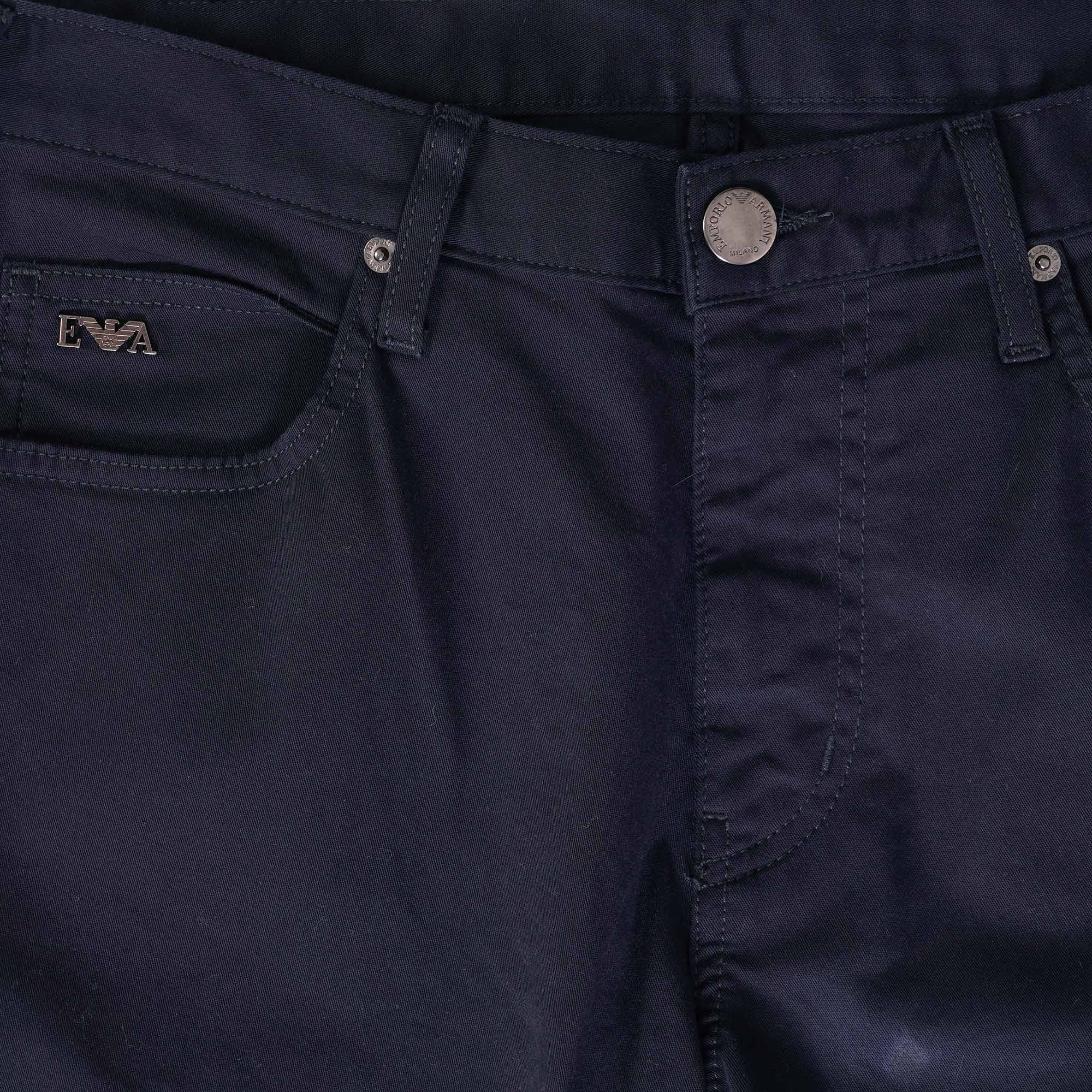 Emporio Armani J45 Regular-fit Comfort-Denim Twill Jeans - Blu Navy