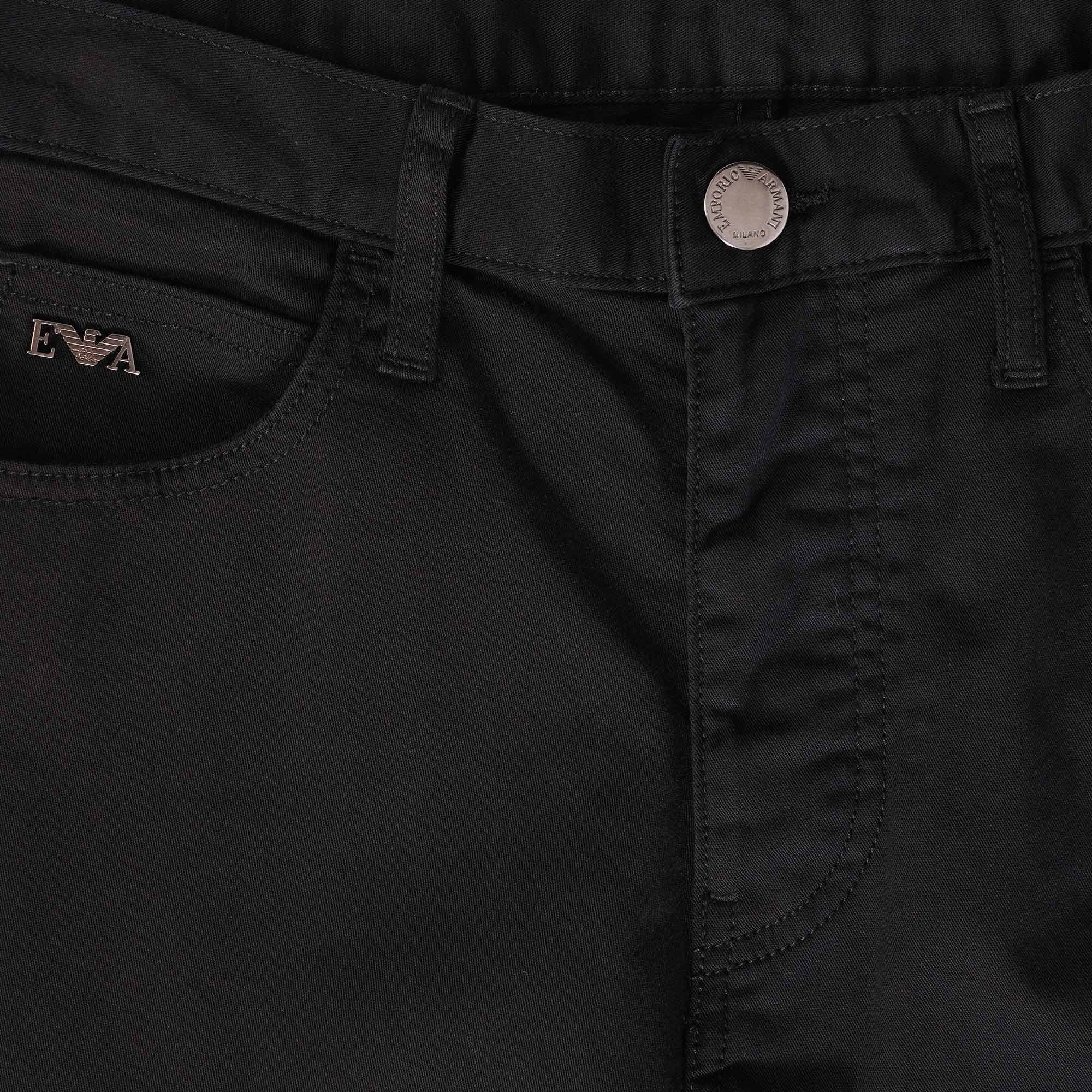 Emporio Armani J45 Regular-fit Comfort-Denim Twill Jeans - Nero