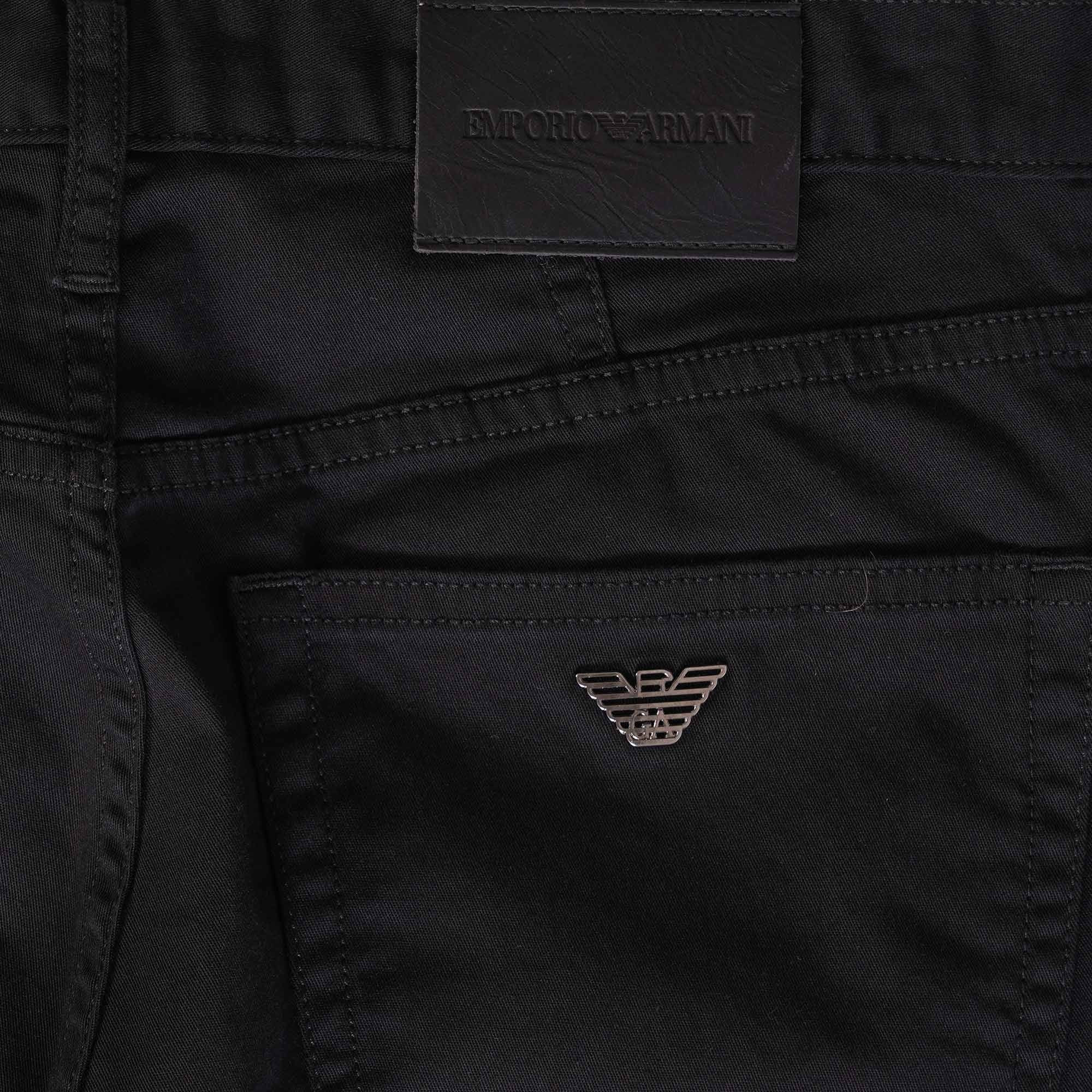 Emporio Armani J45 Regular-fit Comfort-Denim Twill Jeans - Nero