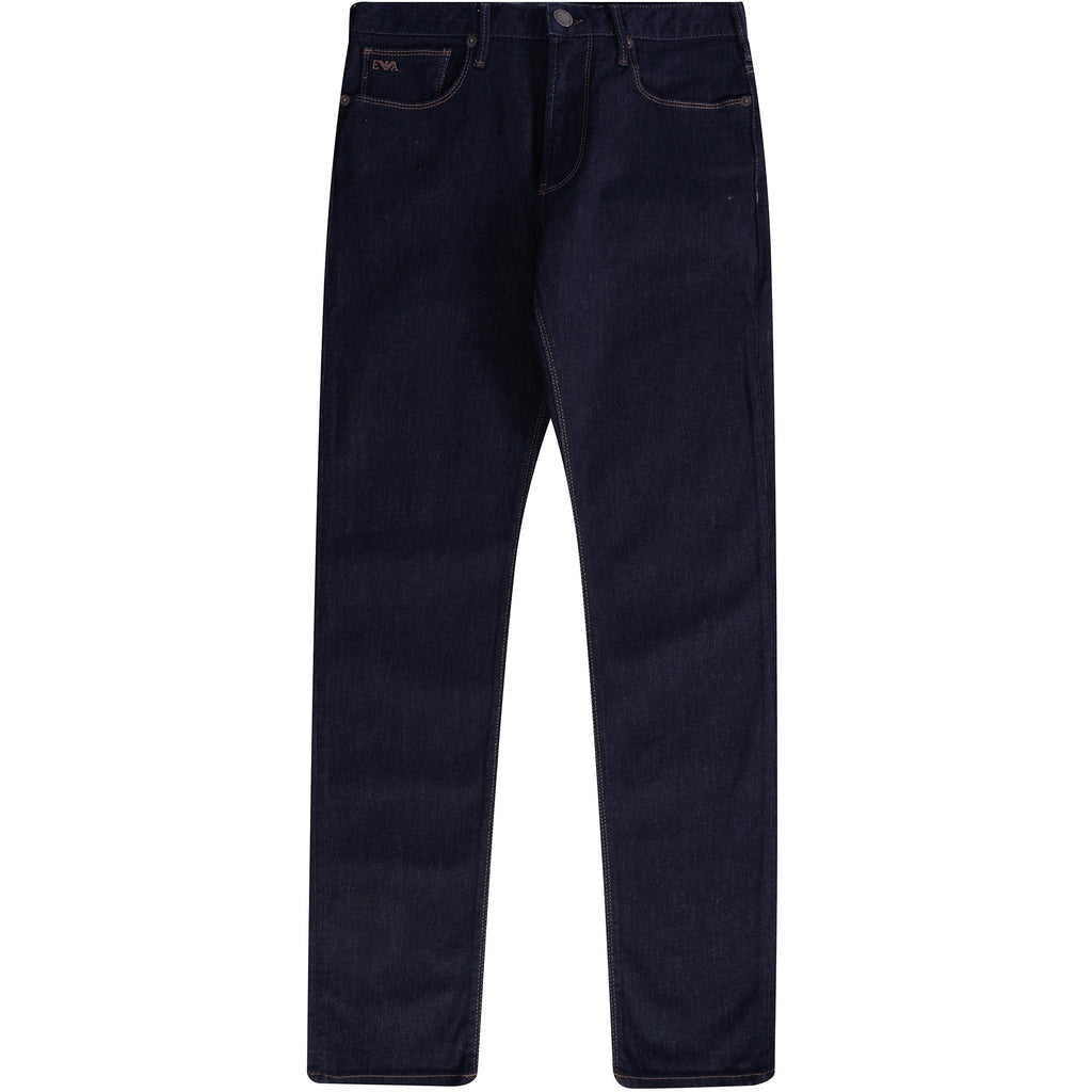 Emporio Armani J45 Regular-fit Comfort-Denim Twill Jeans - Denim Blue