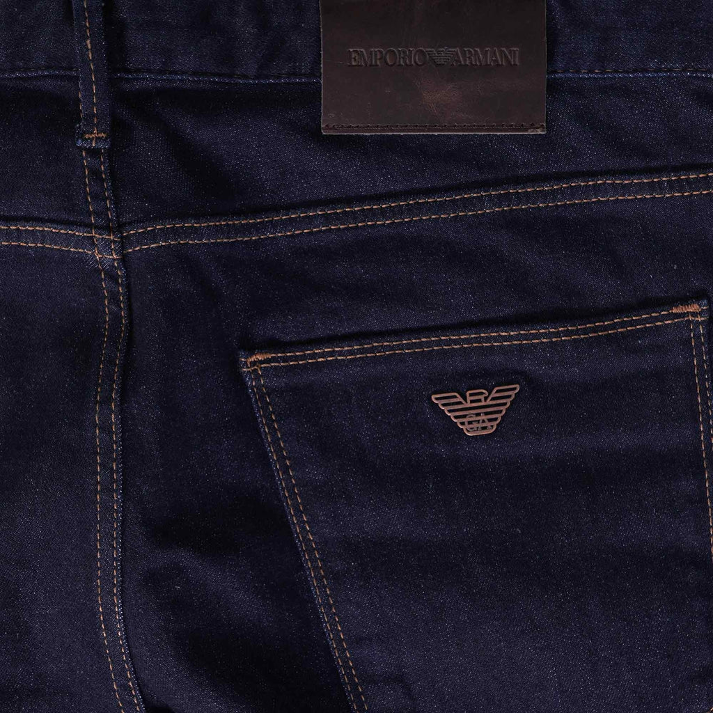 Emporio Armani J45 Regular-fit Comfort-Denim Twill Jeans - Denim Blue