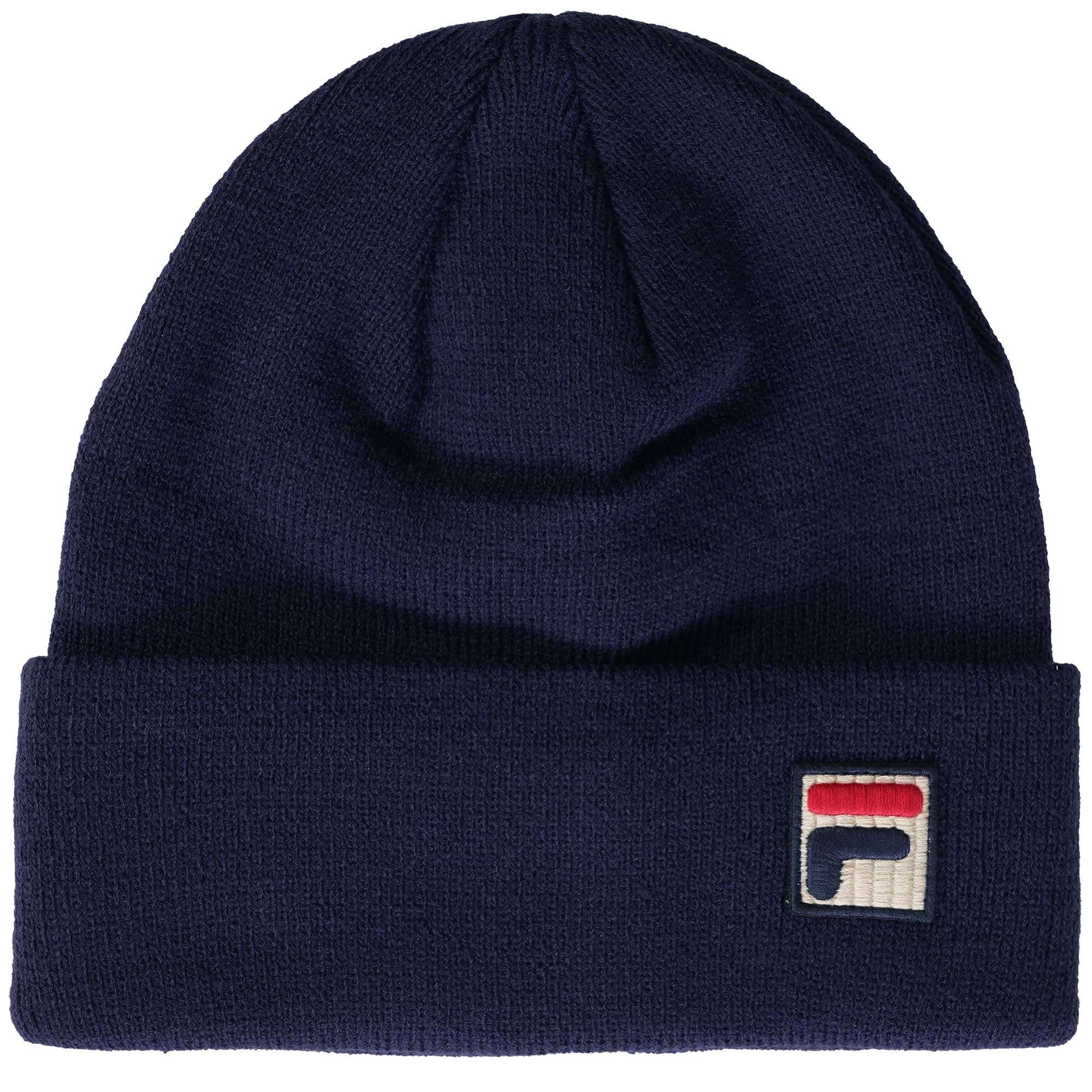 Fila Vintage Kudos F-Box Flat Knit Beanie - Peacoat