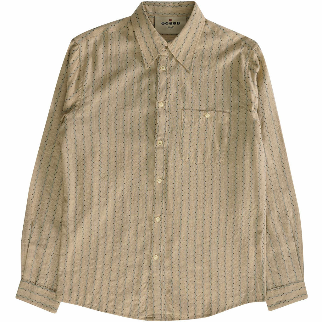 Uncle Bright Curtis Zig Zag Shirt - Cream
