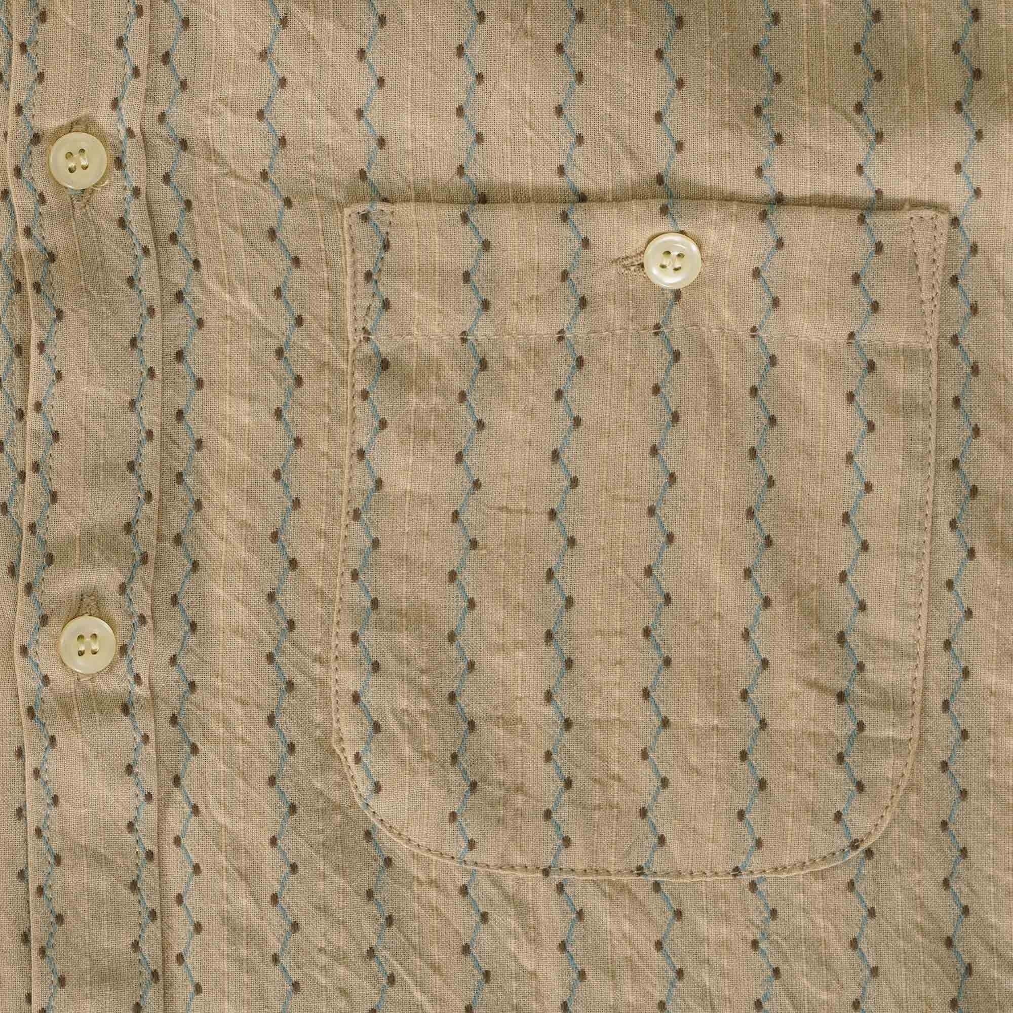 Uncle Bright Curtis Zig Zag Shirt - Cream