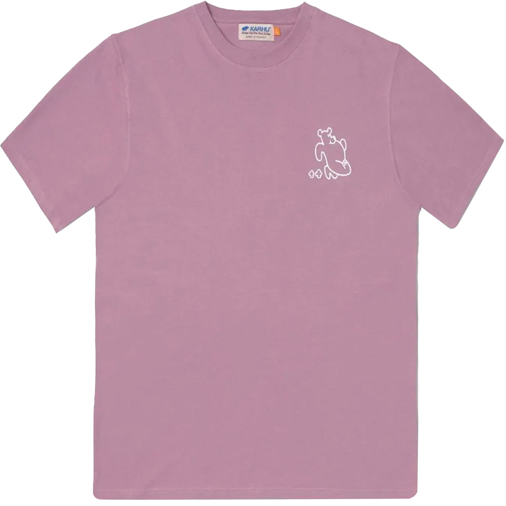 Karhu Trampas Bear T-shirt - Elderberry/White