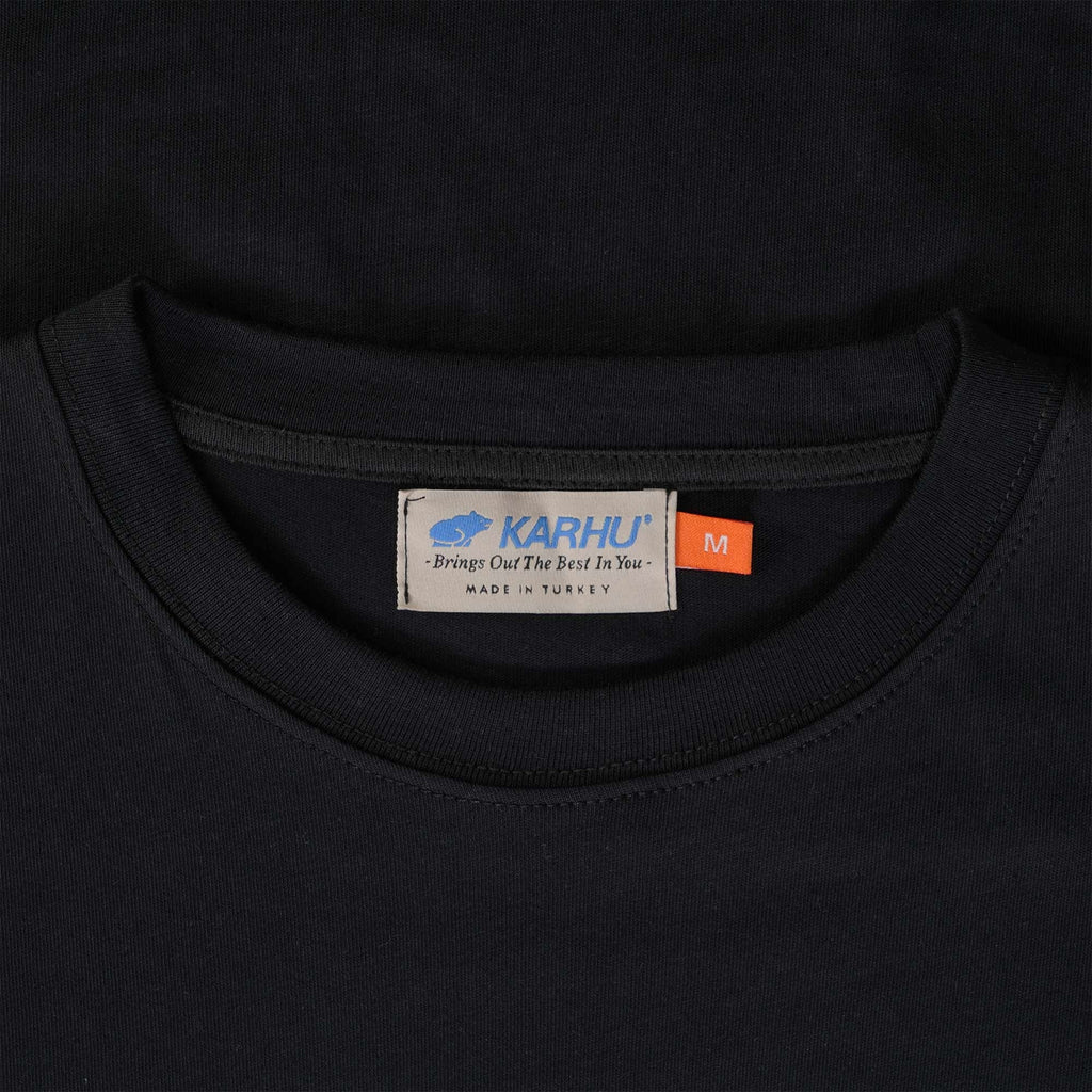 Karhu Basic Logo T-Shirt - Jet Black/Delphinium Blue