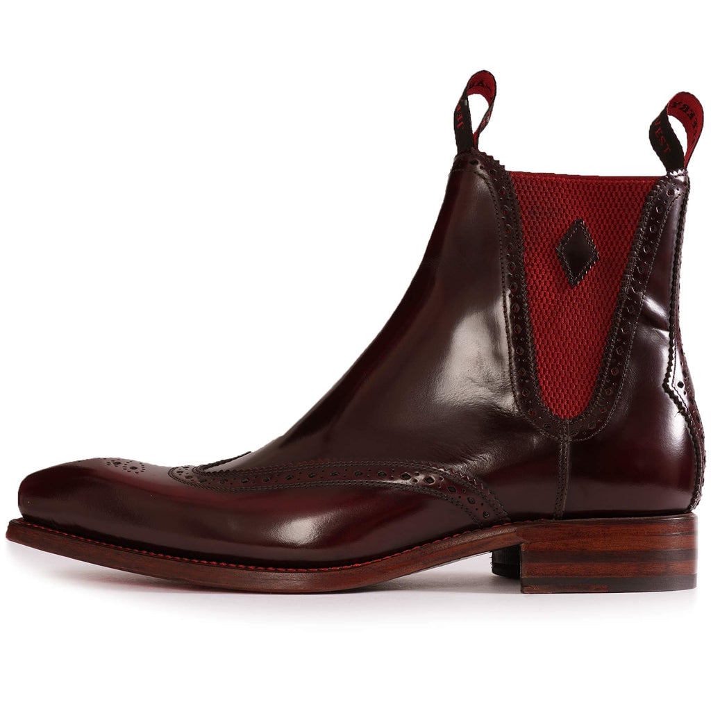 Jeffery West Hendrix-B Wight Chelsea Boot - Vintage Red