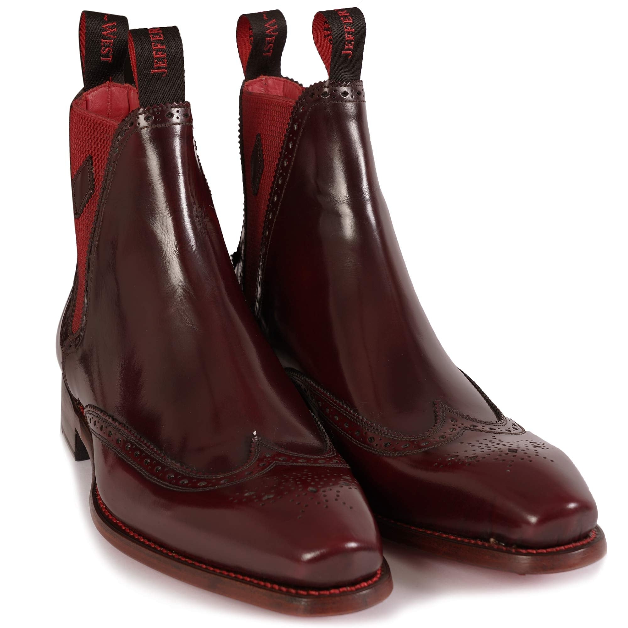 Jeffery West Hendrix-B Wight Chelsea Boot - Vintage Red
